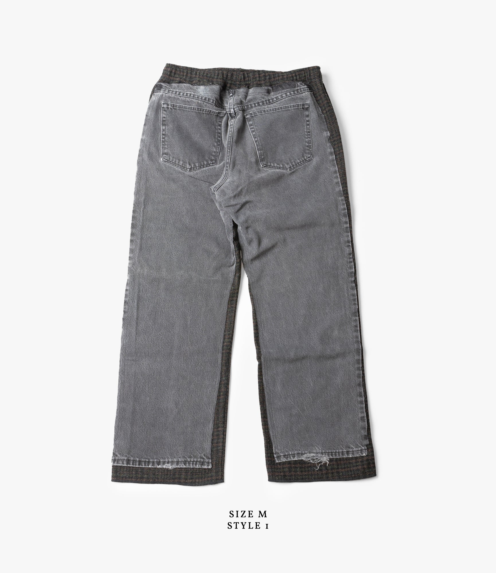 Covered Pant – Black Denim / Glen Plaid Wool