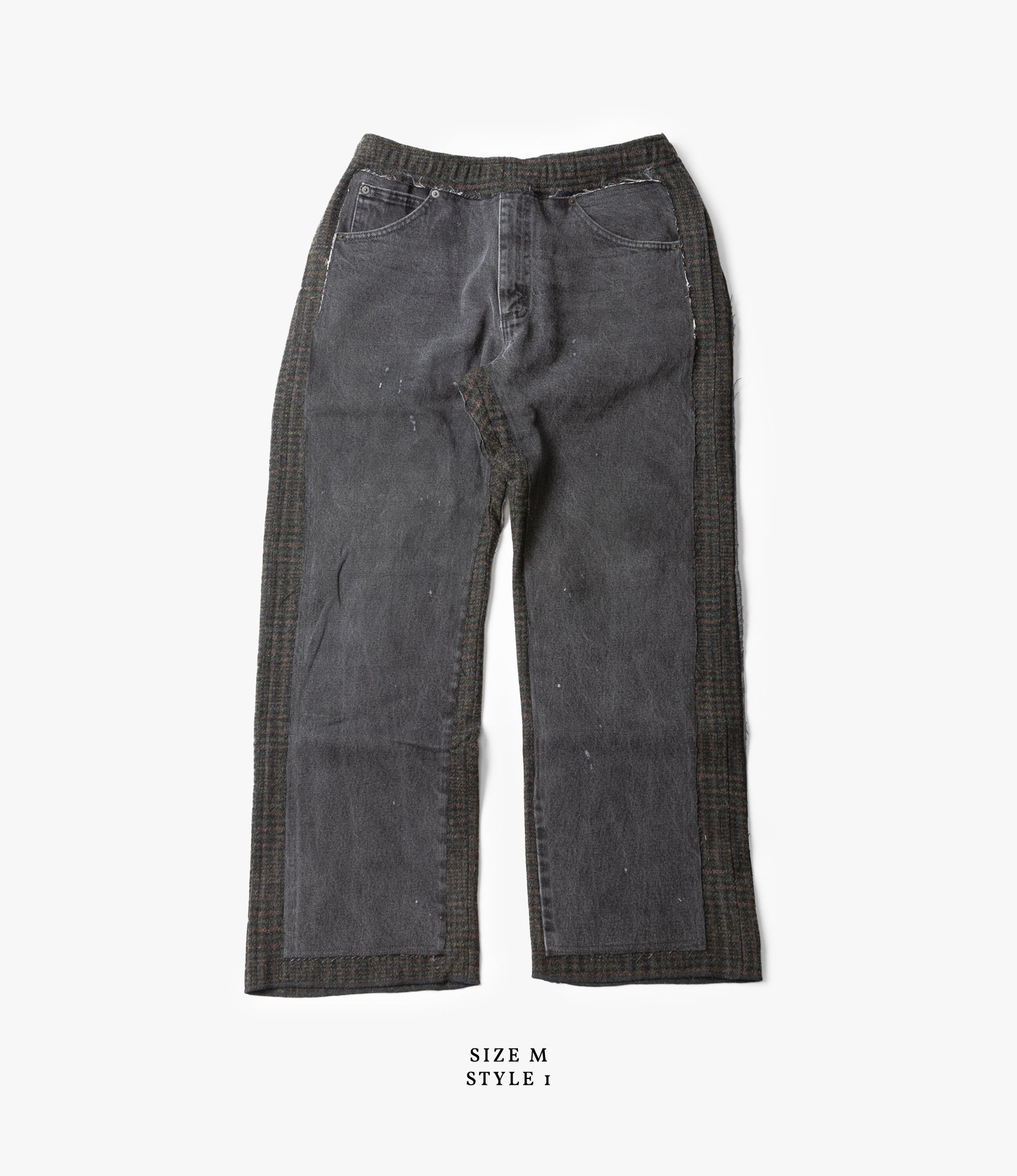 Covered Pant – Black Denim / Glen Plaid Wool