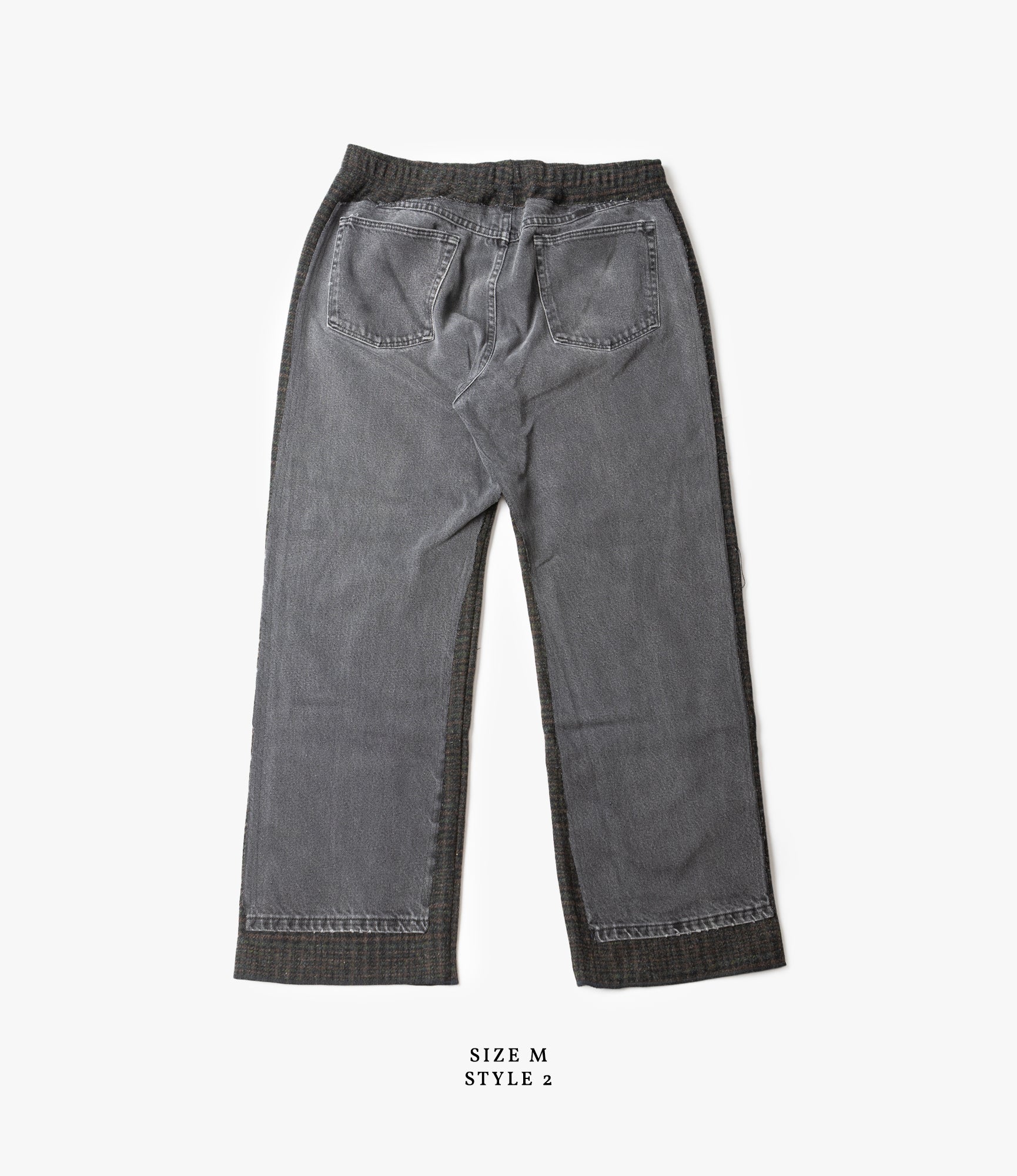 Covered Pant – Black Denim / Glen Plaid Wool