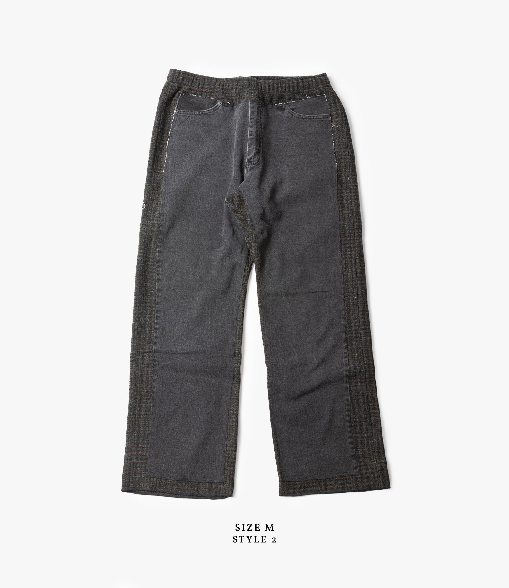 Covered Pant – Black Denim / Glen Plaid Wool