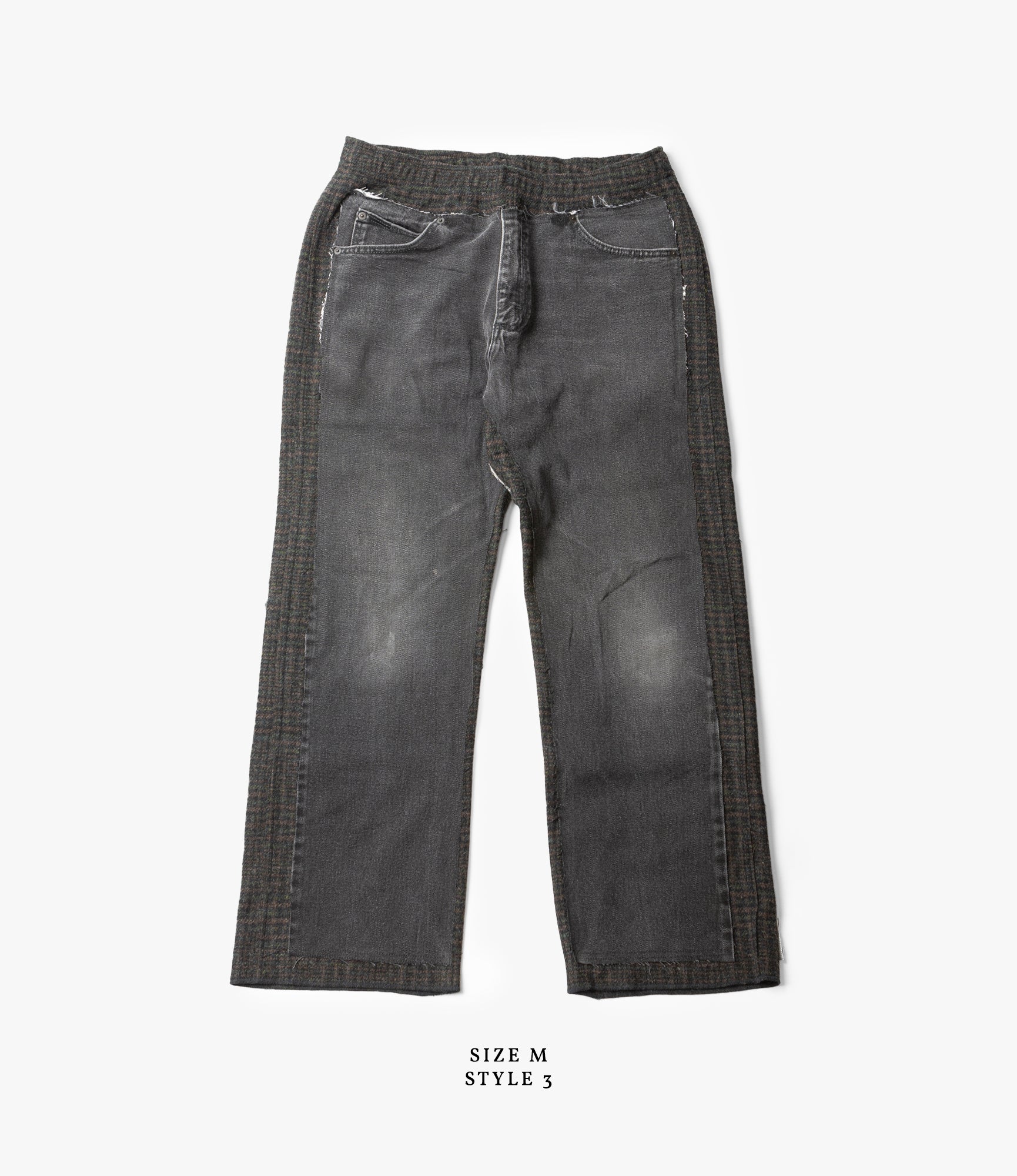 Covered Pant – Black Denim / Glen Plaid Wool