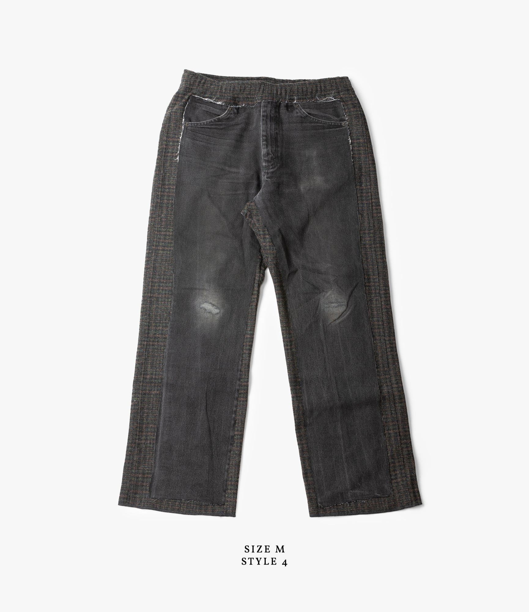 Covered Pant – Black Denim / Glen Plaid Wool