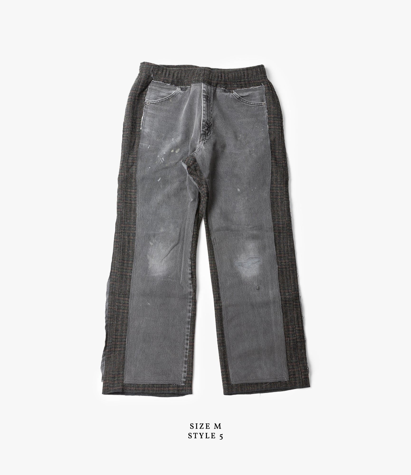 Covered Pant – Black Denim / Glen Plaid Wool