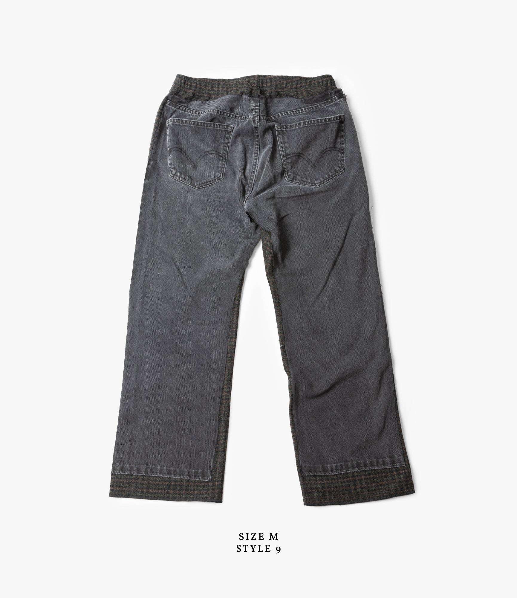 Covered Pant – Black Denim / Glen Plaid Wool