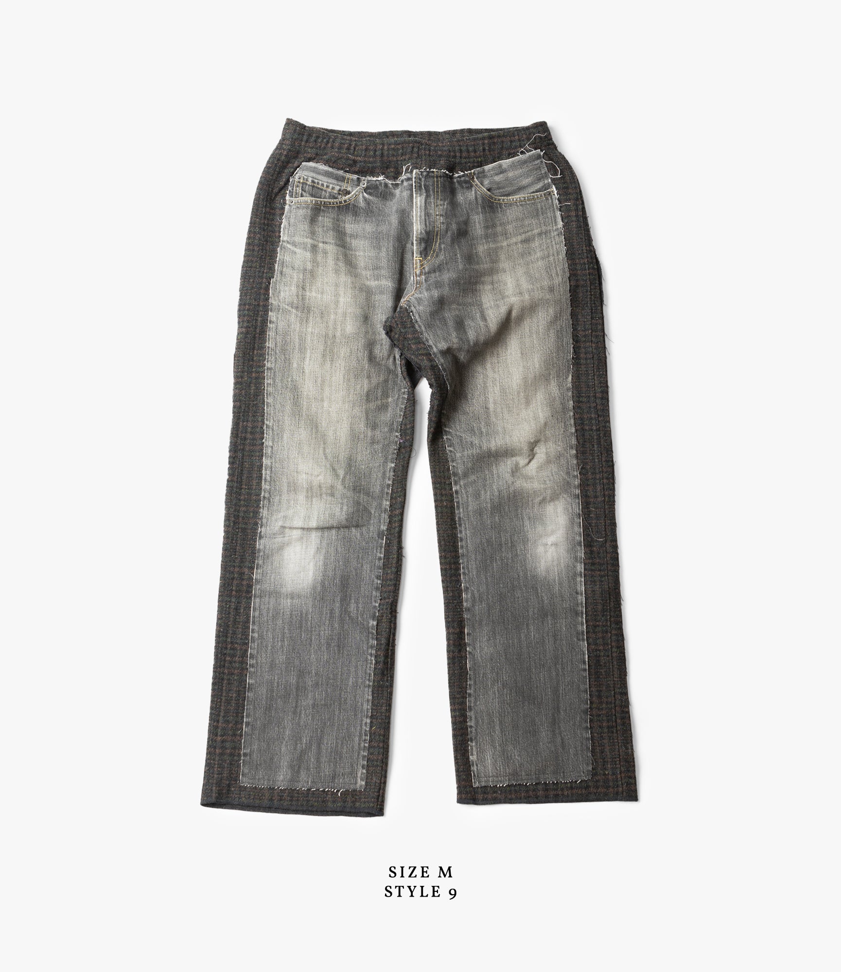 Covered Pant – Black Denim / Glen Plaid Wool