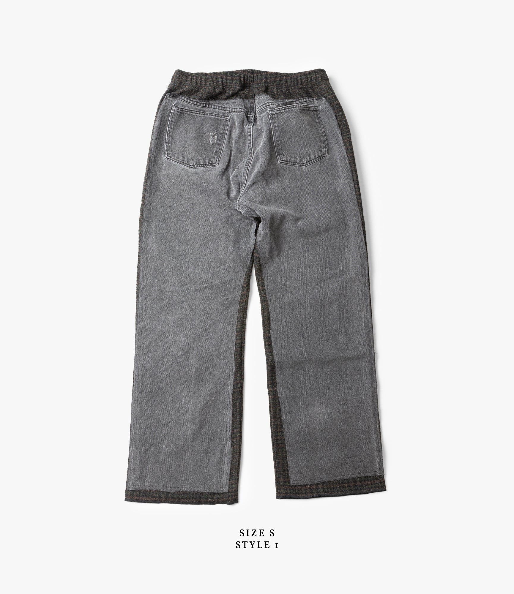 Covered Pant – Black Denim / Glen Plaid Wool