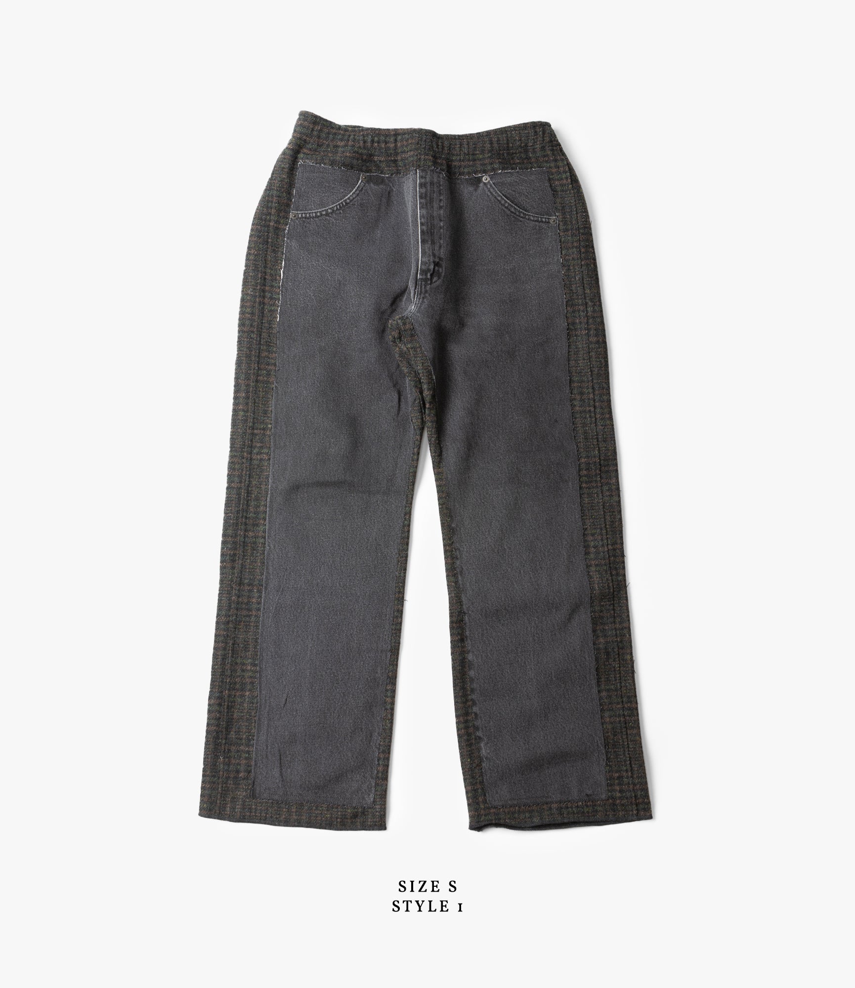 Covered Pant – Black Denim / Glen Plaid Wool