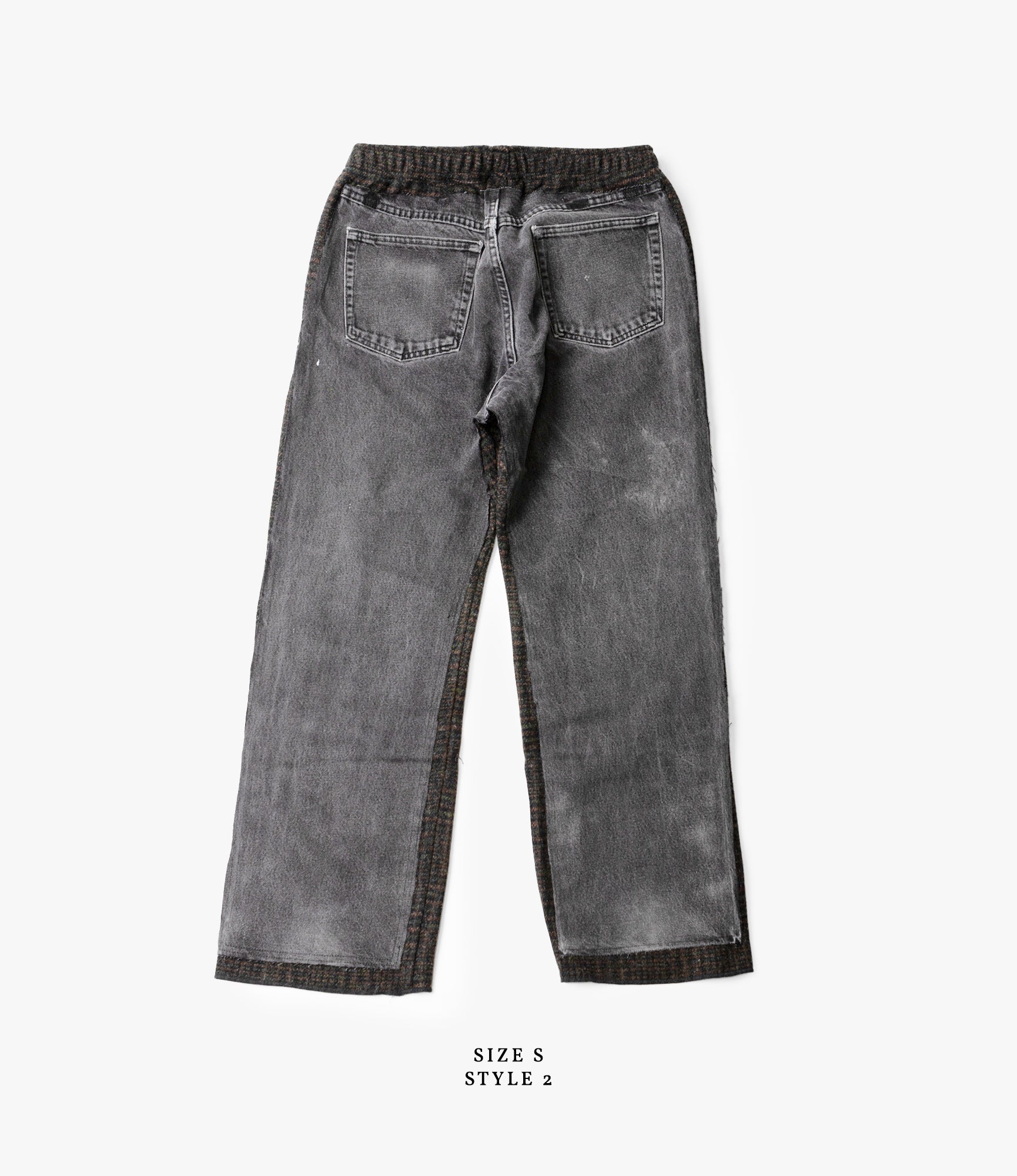 Covered Pant – Black Denim / Glen Plaid Wool
