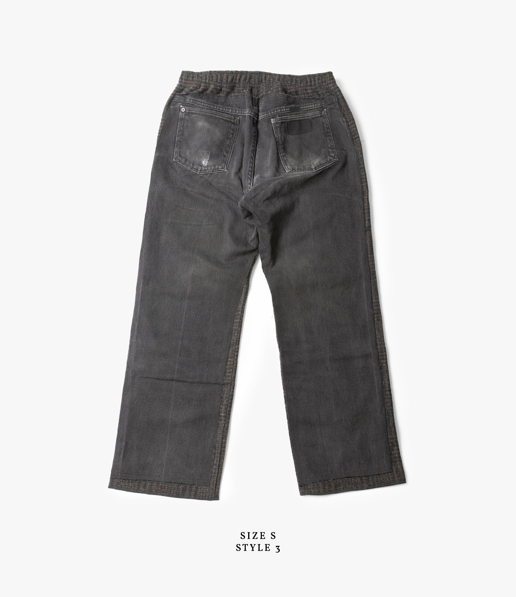 Covered Pant – Black Denim / Glen Plaid Wool