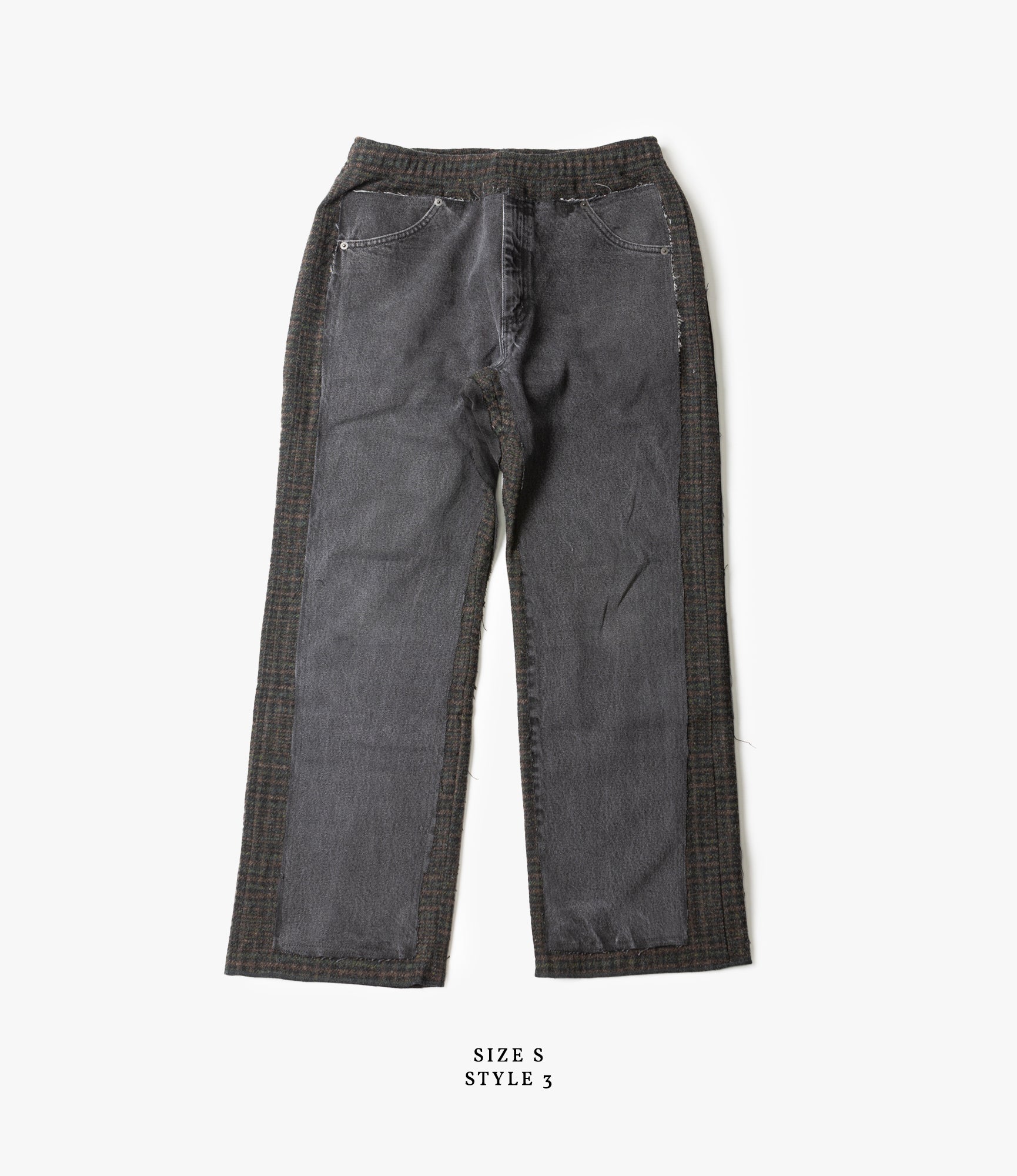 Covered Pant – Black Denim / Glen Plaid Wool