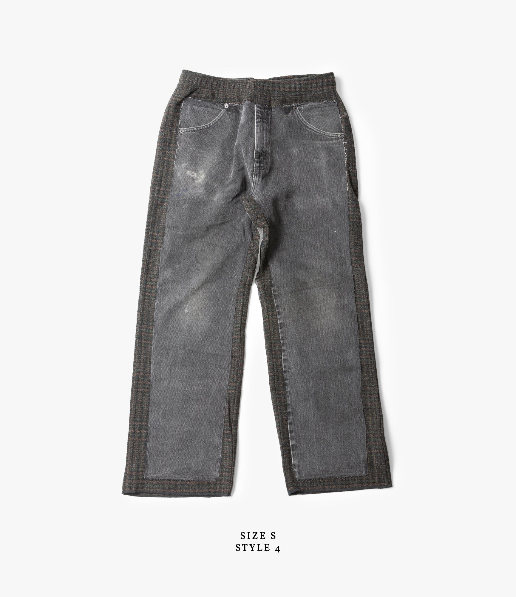 Covered Pant – Black Denim / Glen Plaid Wool