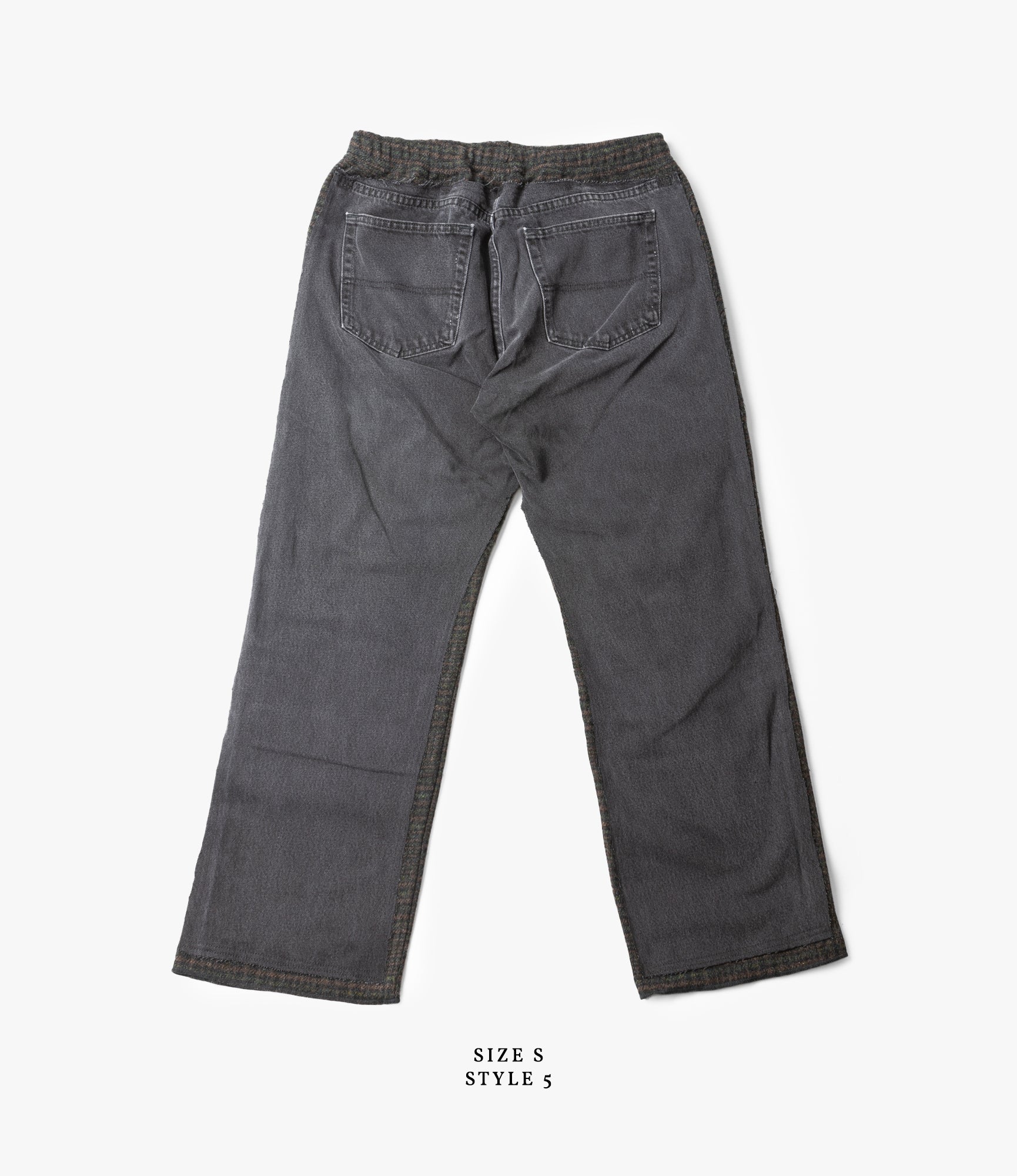 Covered Pant – Black Denim / Glen Plaid Wool