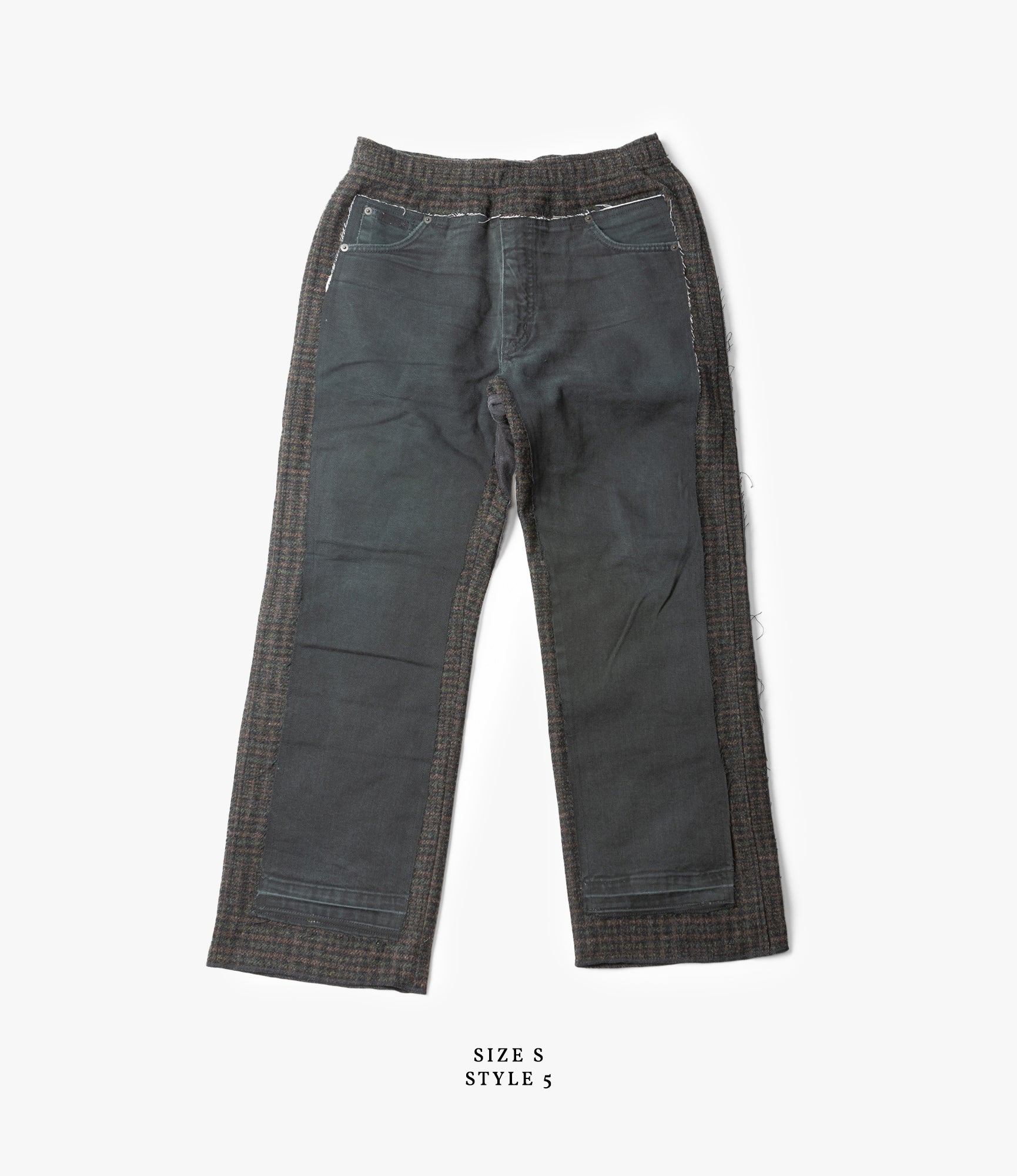 Covered Pant – Black Denim / Glen Plaid Wool
