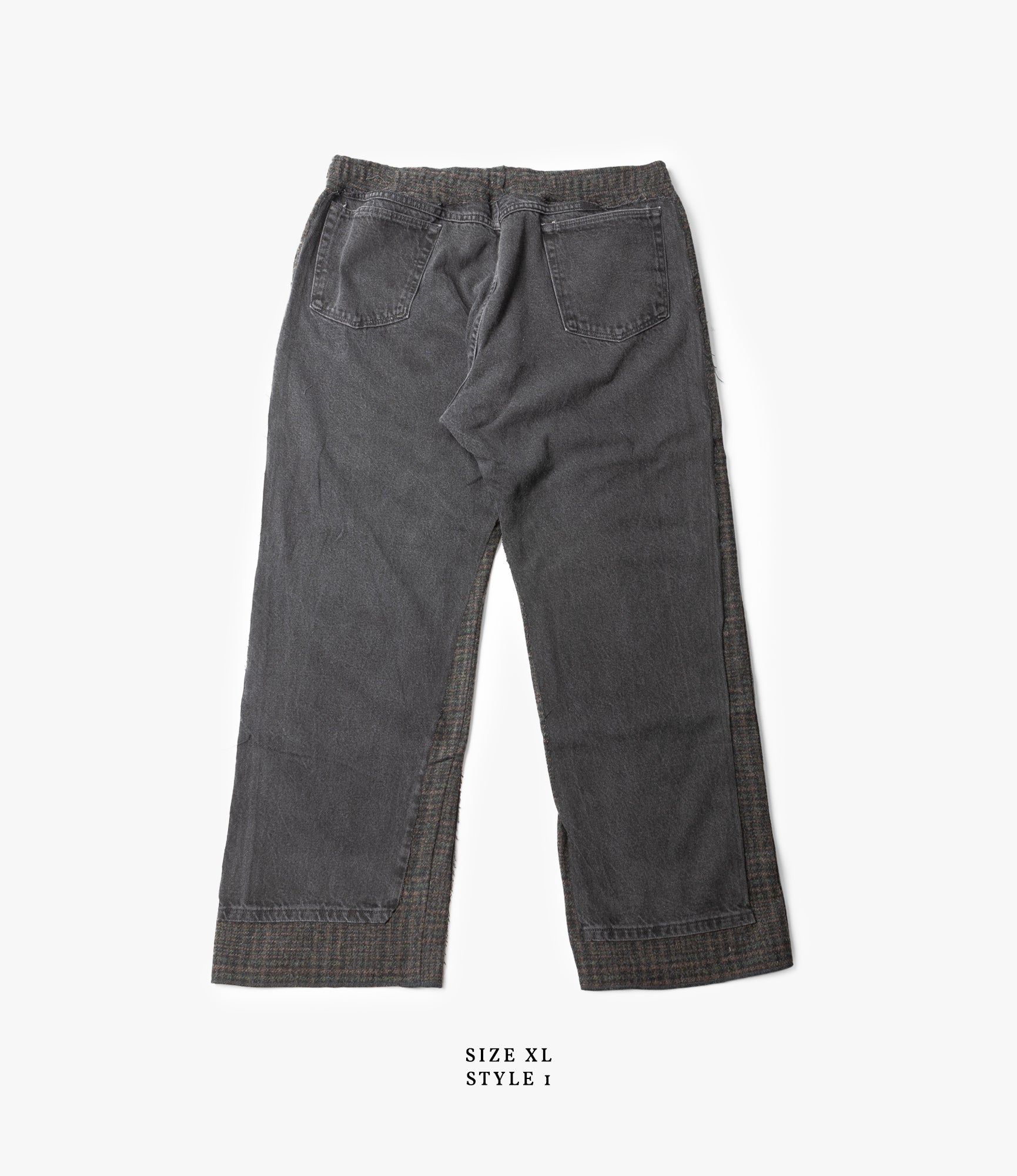 Covered Pant – Black Denim / Glen Plaid Wool