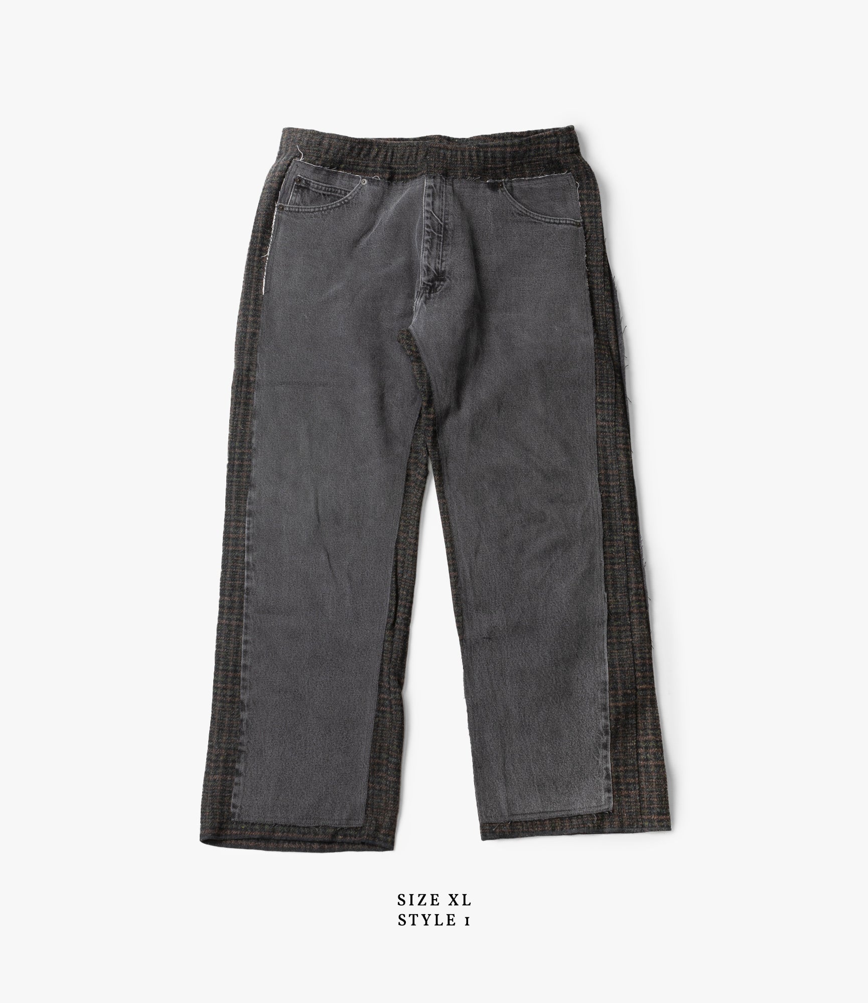 Covered Pant – Black Denim / Glen Plaid Wool