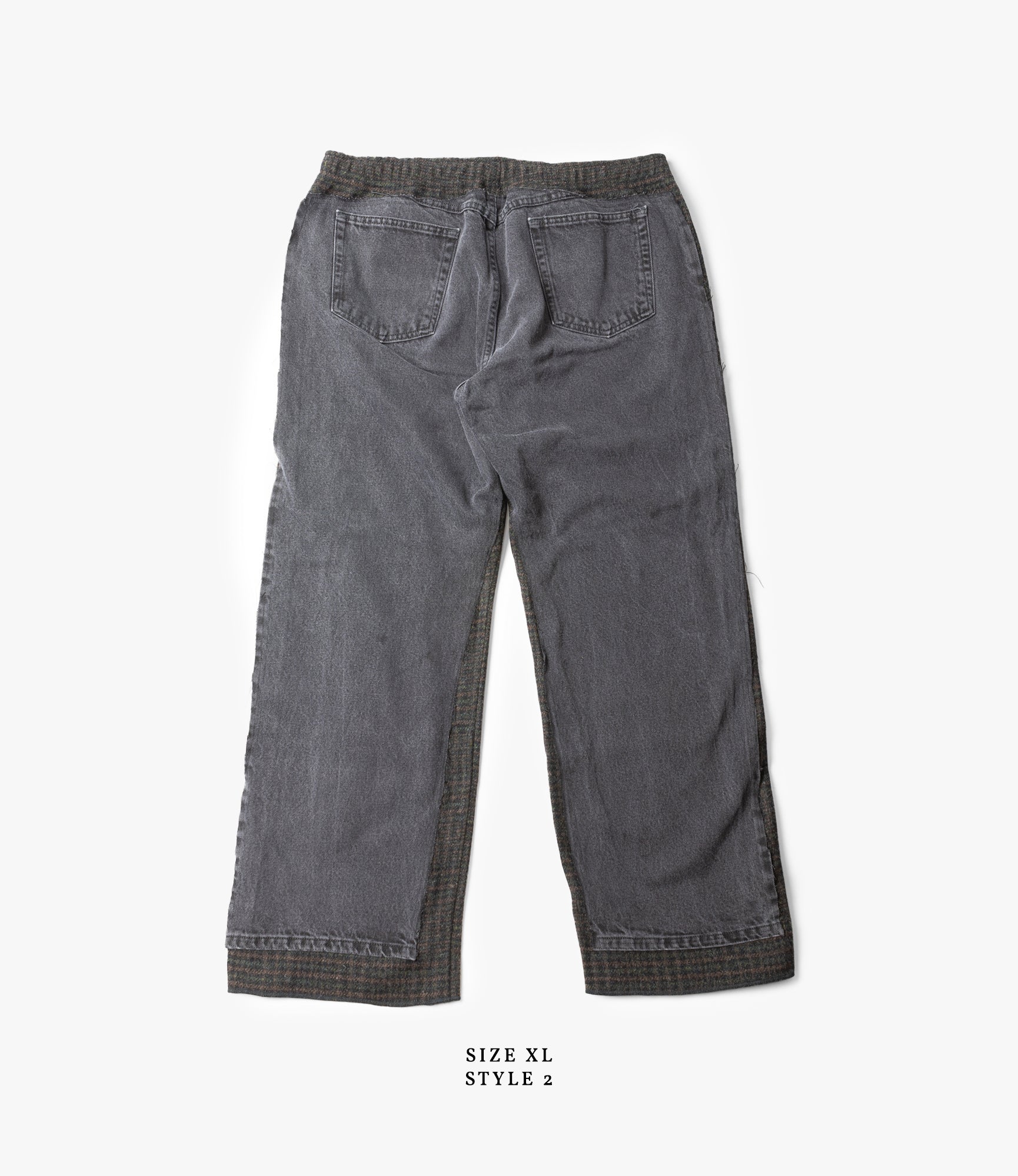 Covered Pant – Black Denim / Glen Plaid Wool
