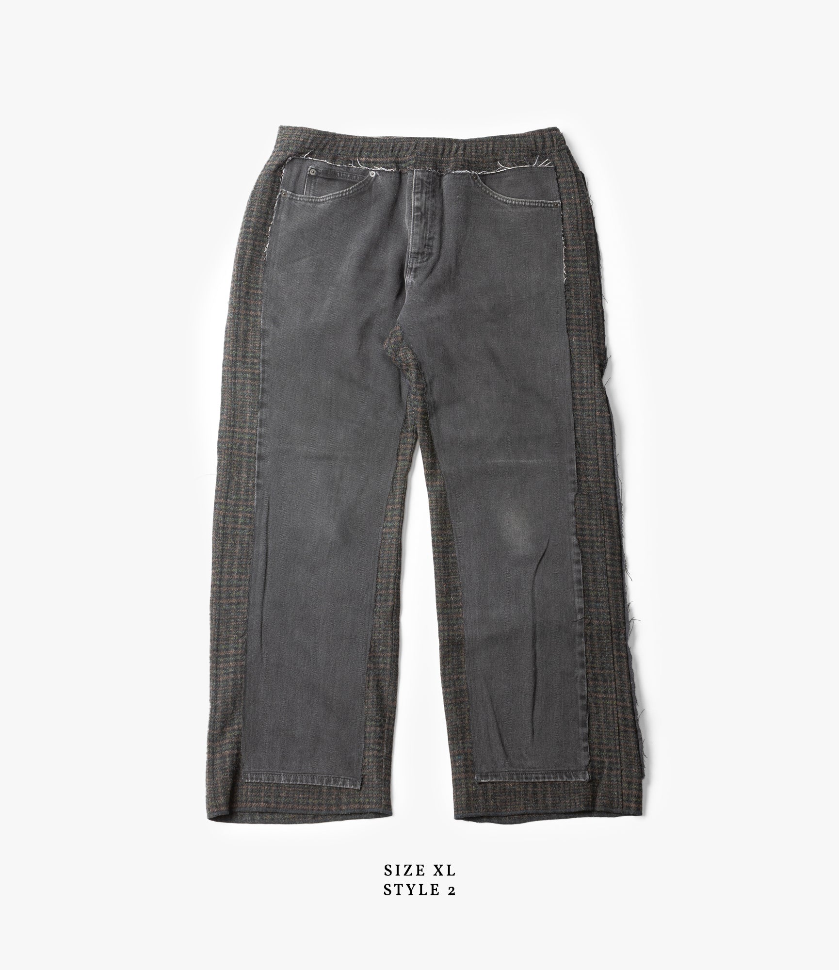 Covered Pant – Black Denim / Glen Plaid Wool