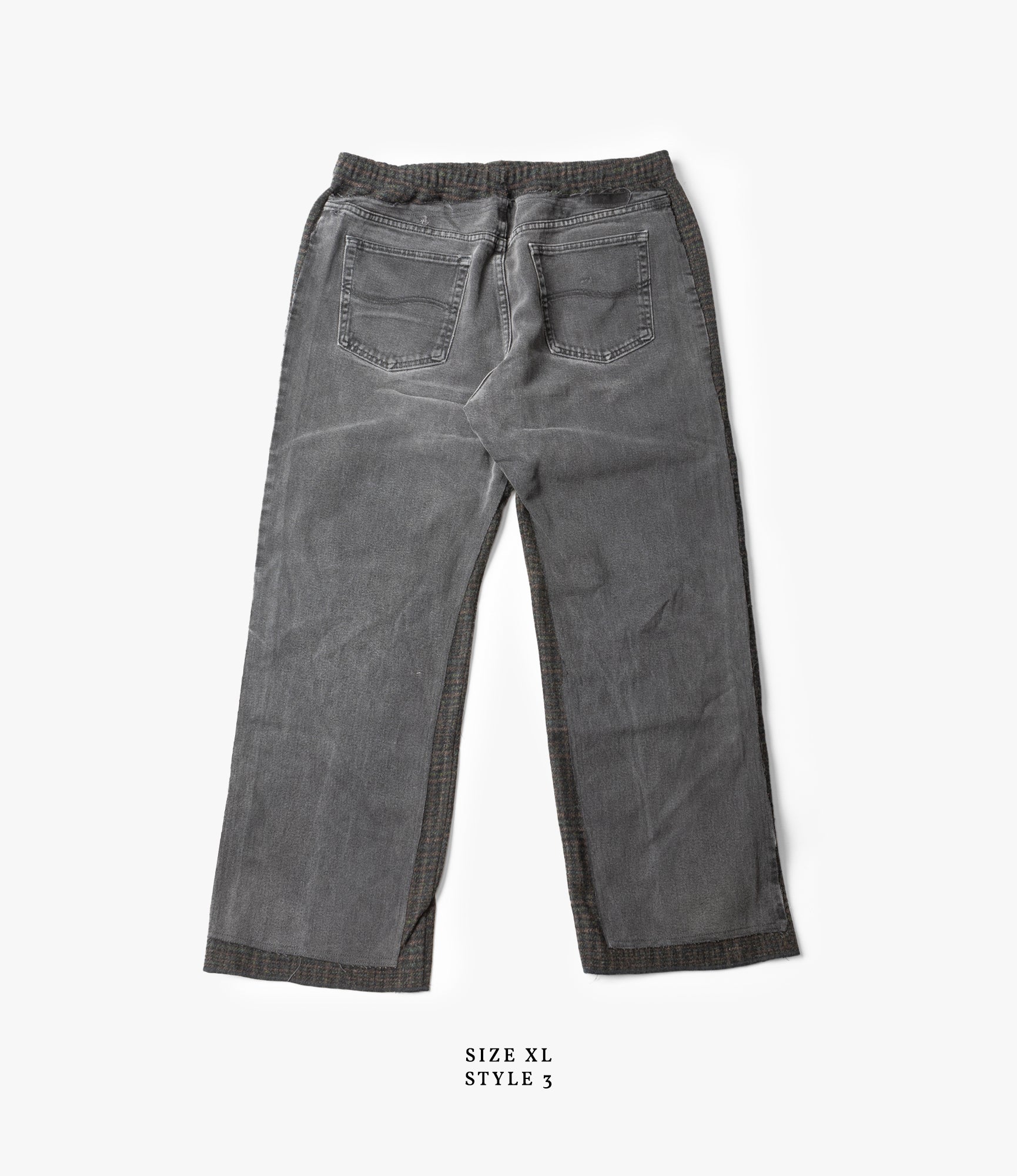 Covered Pant – Black Denim / Glen Plaid Wool