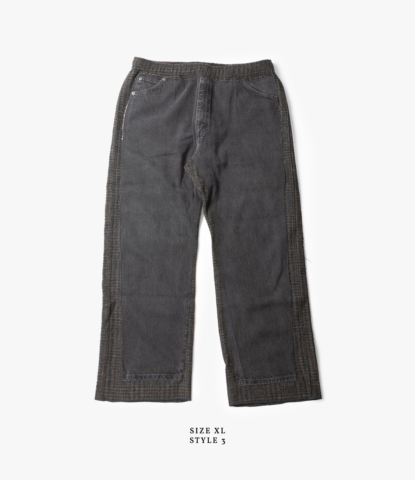 Covered Pant – Black Denim / Glen Plaid Wool