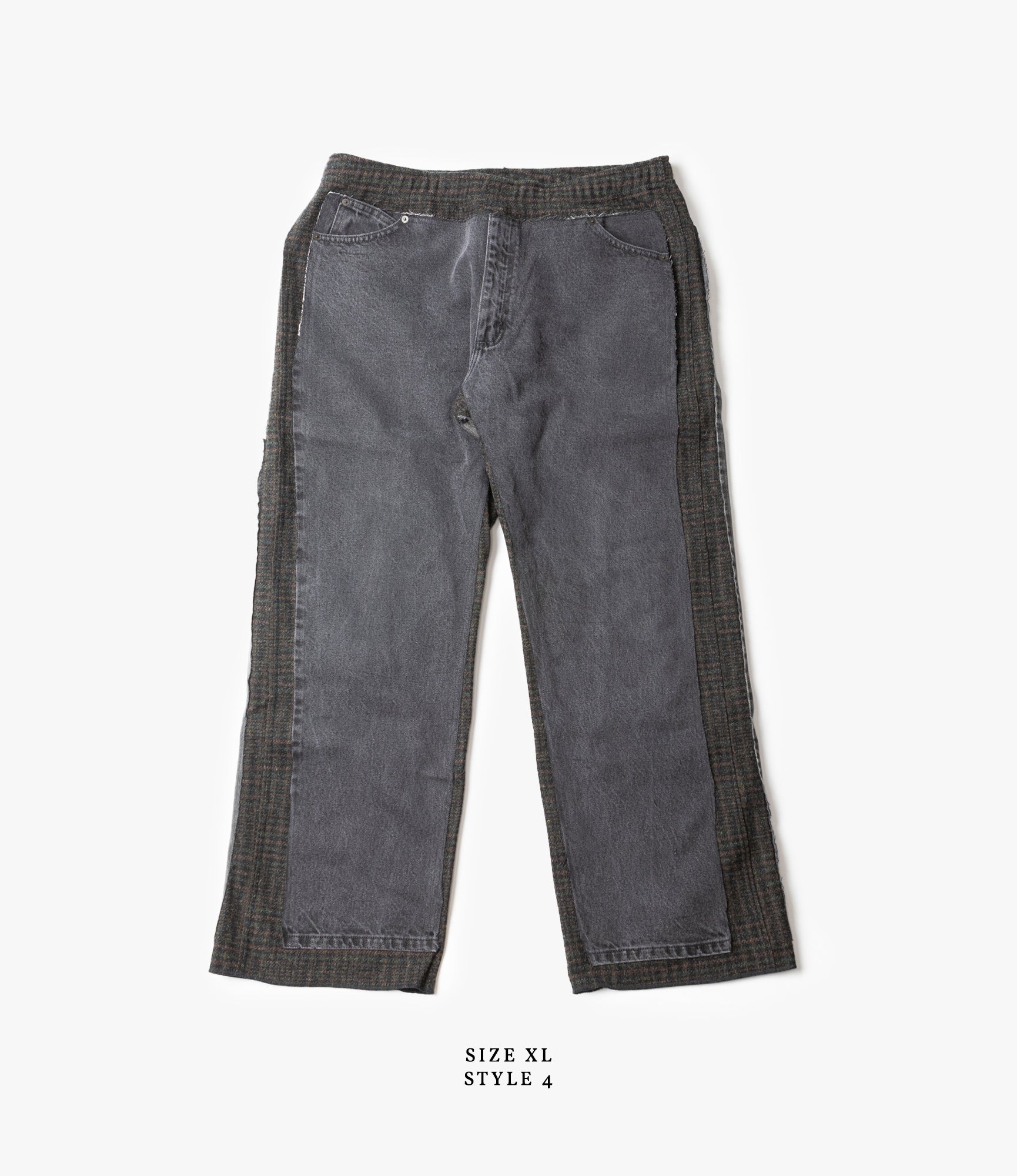 Covered Pant – Black Denim / Glen Plaid Wool