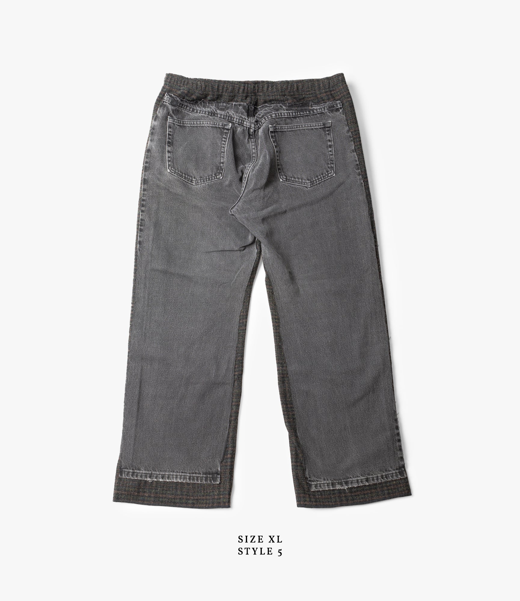 Covered Pant – Black Denim / Glen Plaid Wool