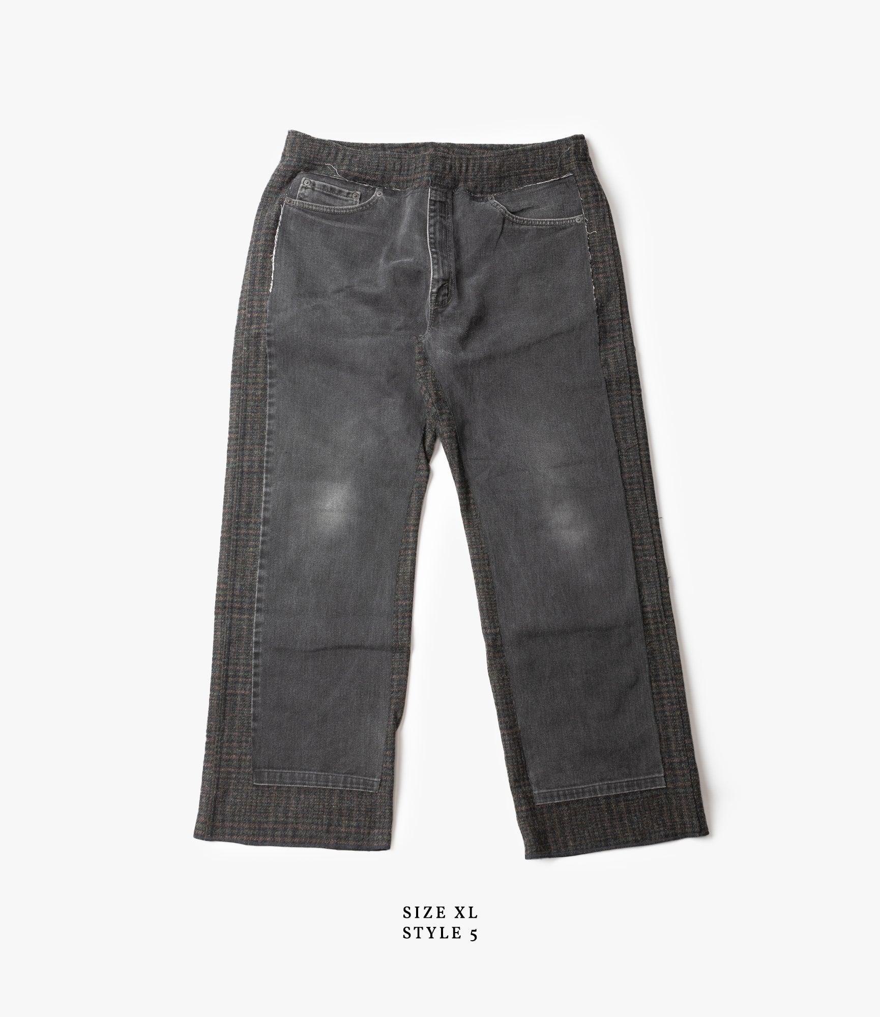 Covered Pant – Black Denim / Glen Plaid Wool