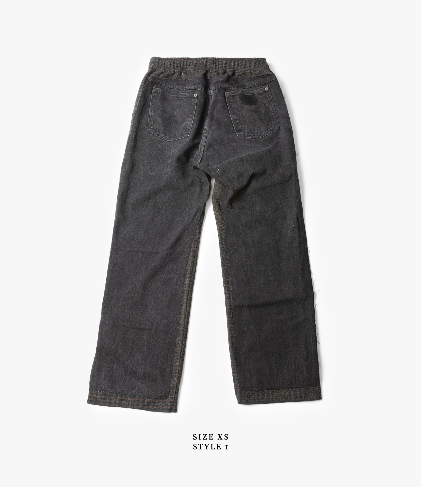 Covered Pant – Black Denim / Glen Plaid Wool