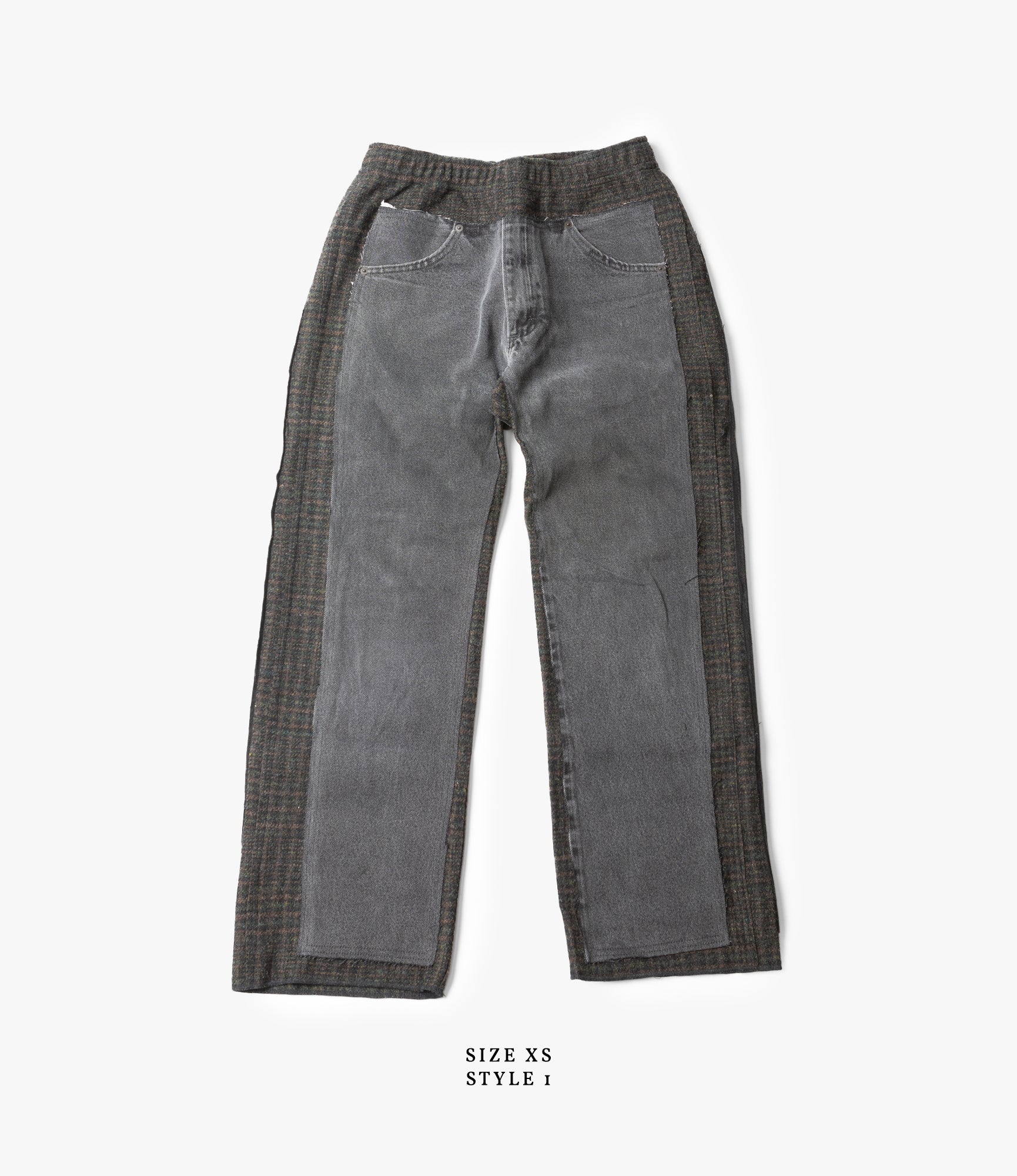Covered Pant – Black Denim / Glen Plaid Wool