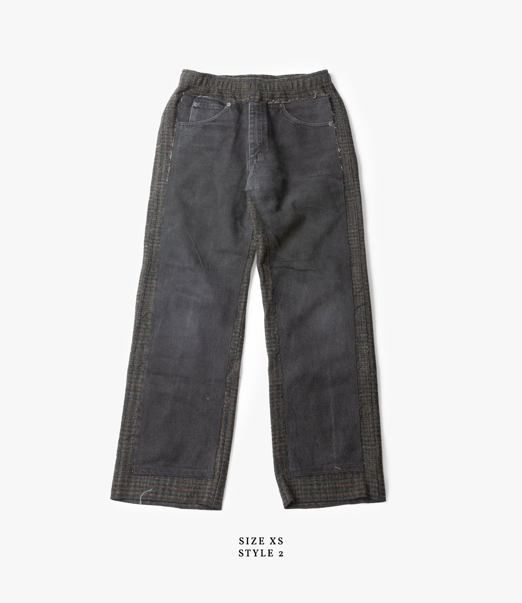 Covered Pant – Black Denim / Glen Plaid Wool