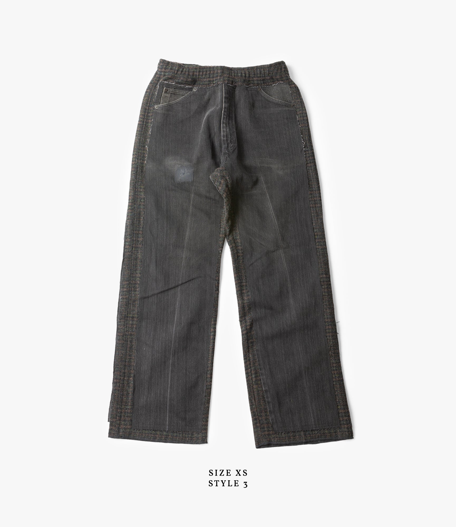 Covered Pant – Black Denim / Glen Plaid Wool