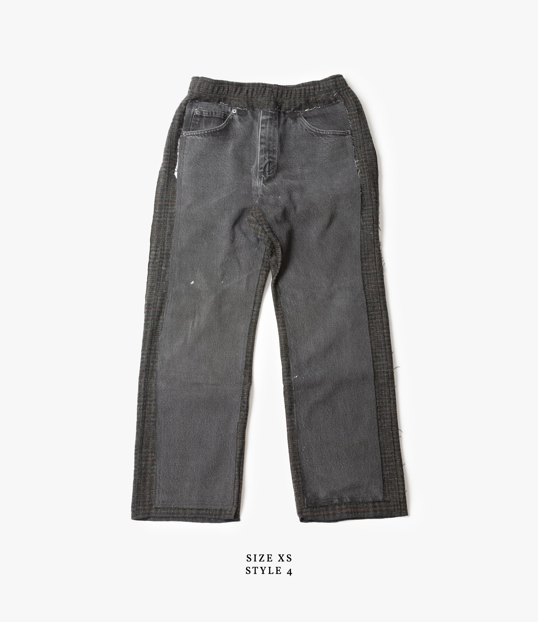 Covered Pant – Black Denim / Glen Plaid Wool