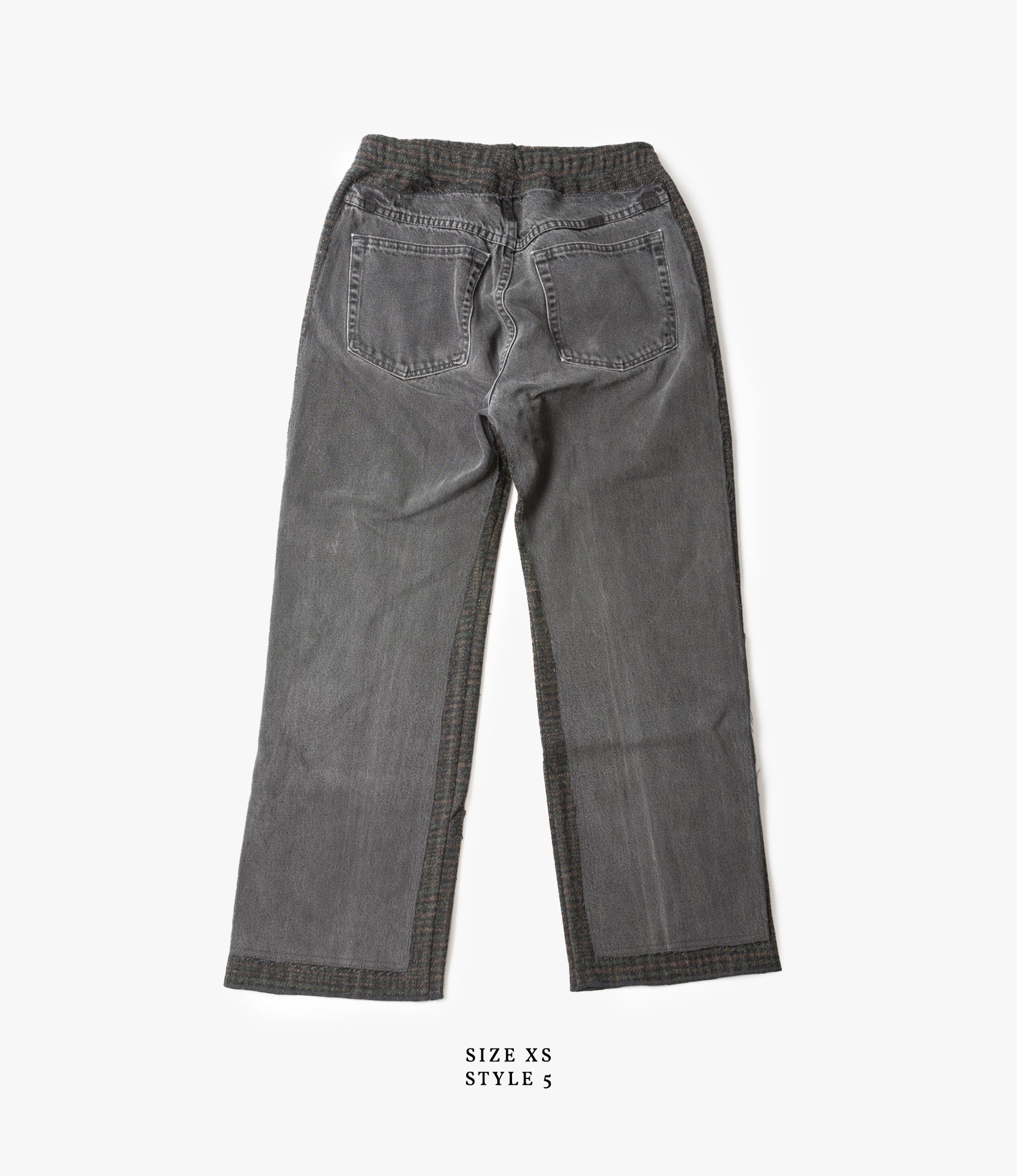 Covered Pant – Black Denim / Glen Plaid Wool