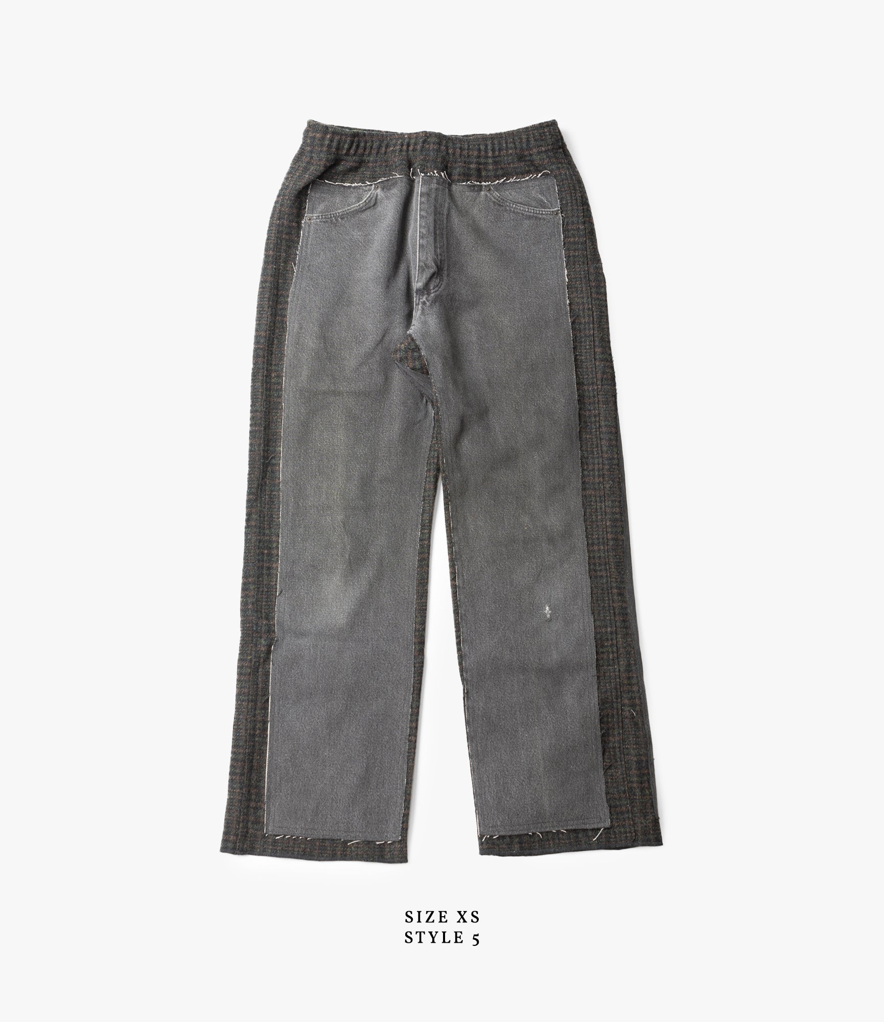 Covered Pant – Black Denim / Glen Plaid Wool
