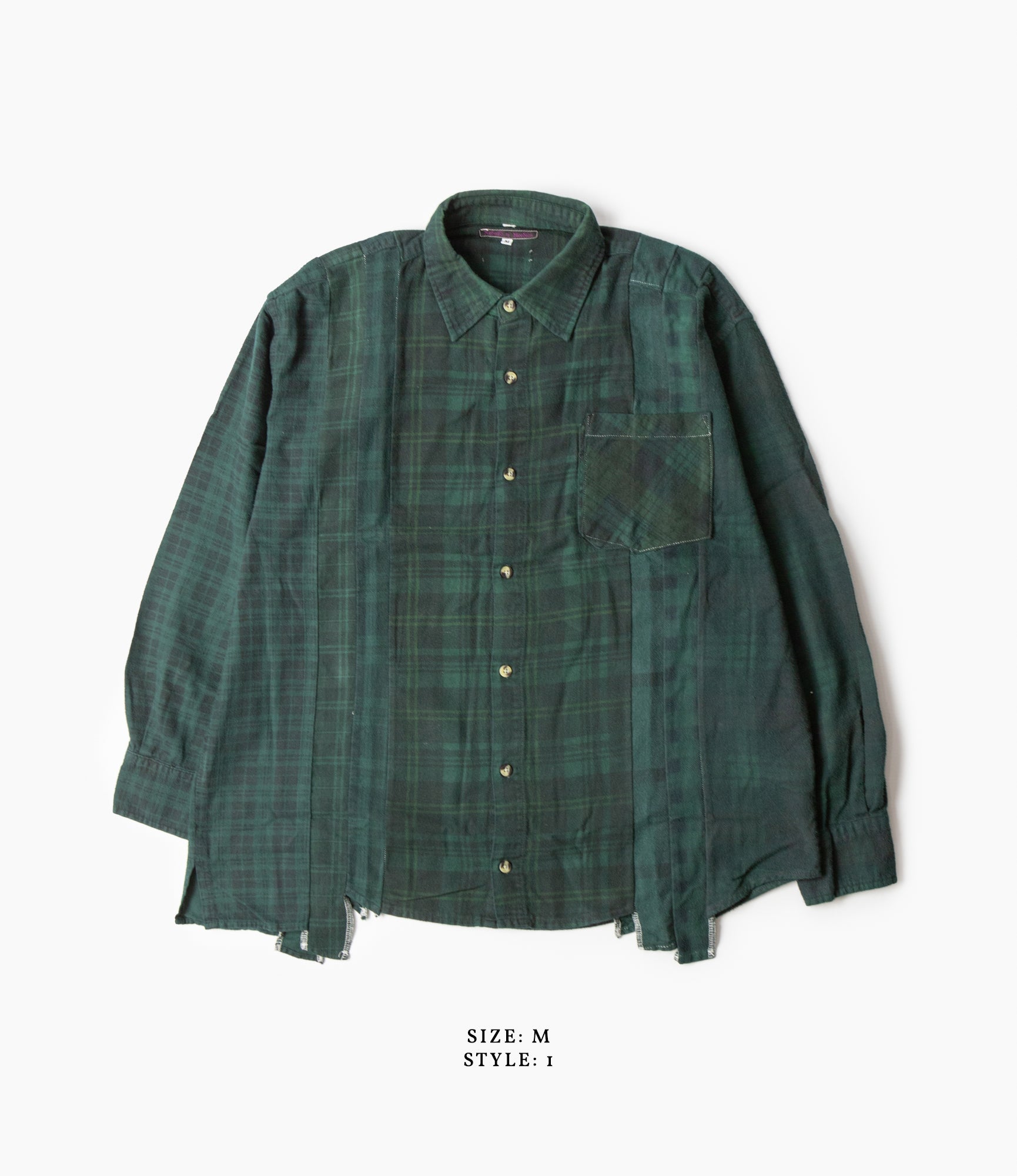 7 Cuts Shirt – Green Overdyed Flannel