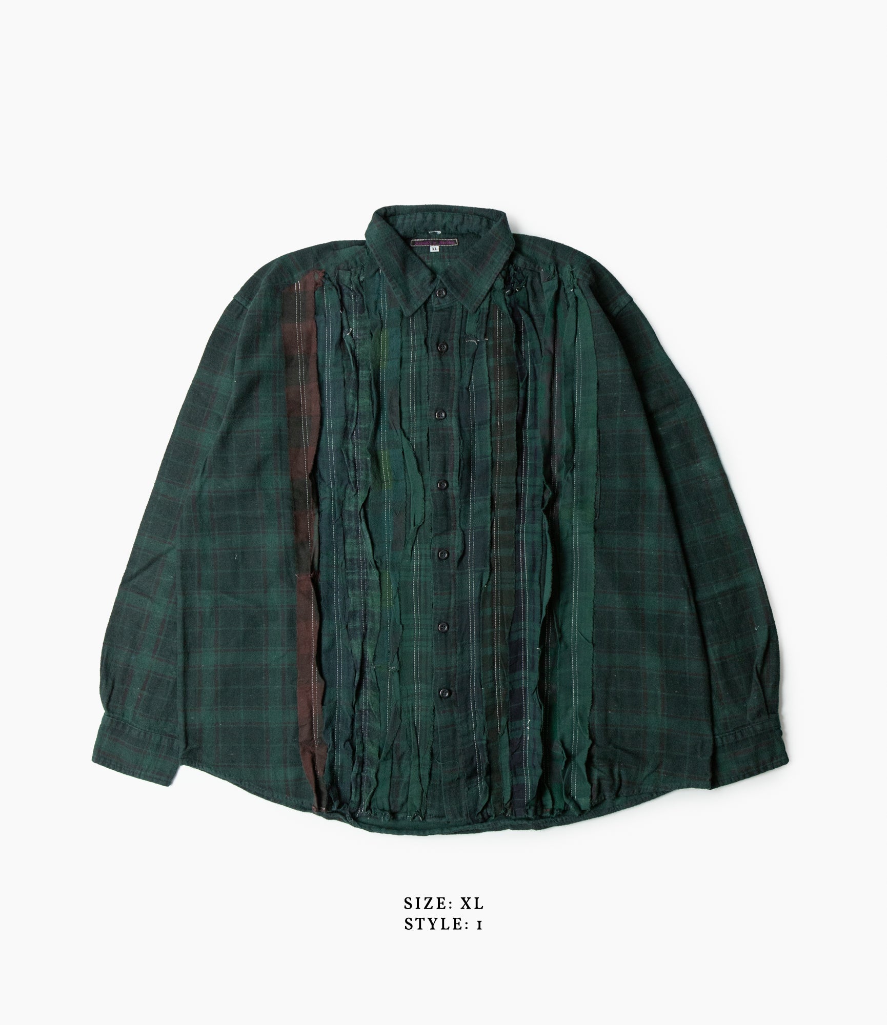 Ribbon Shirt – Green Overdyed Flannel
