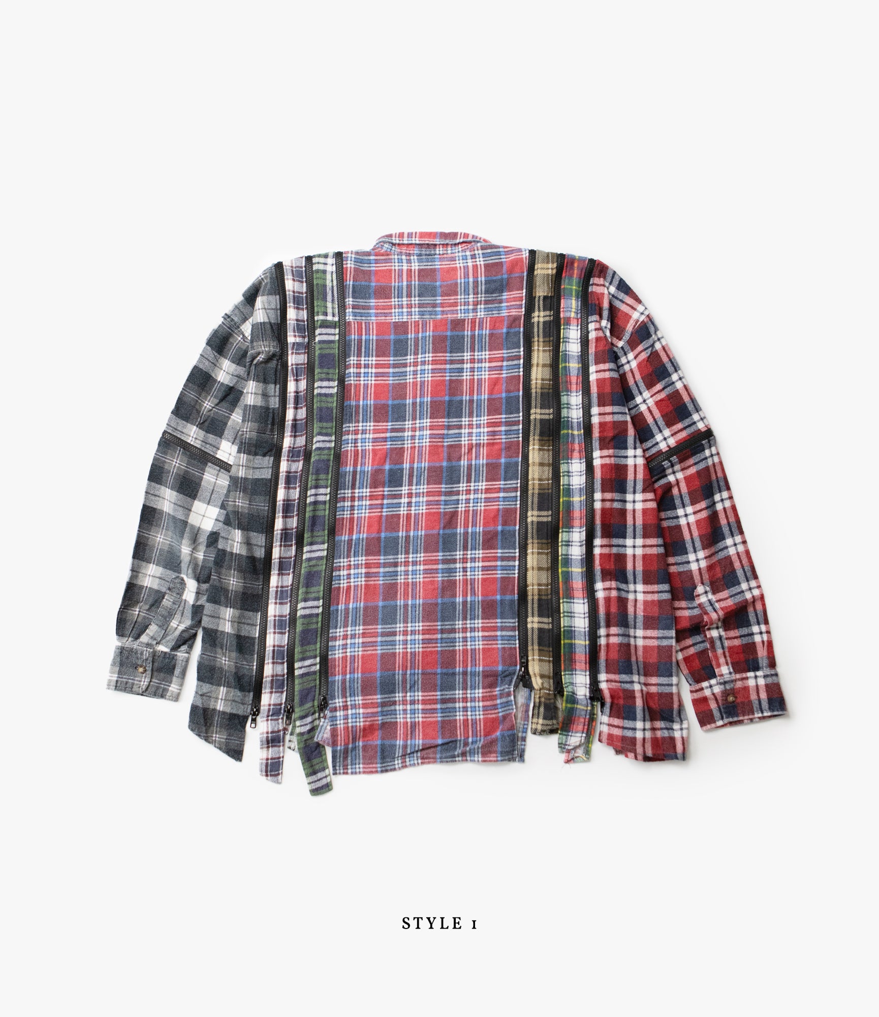 7 Cuts Wide Zipped Shirt – Assorted Flannel