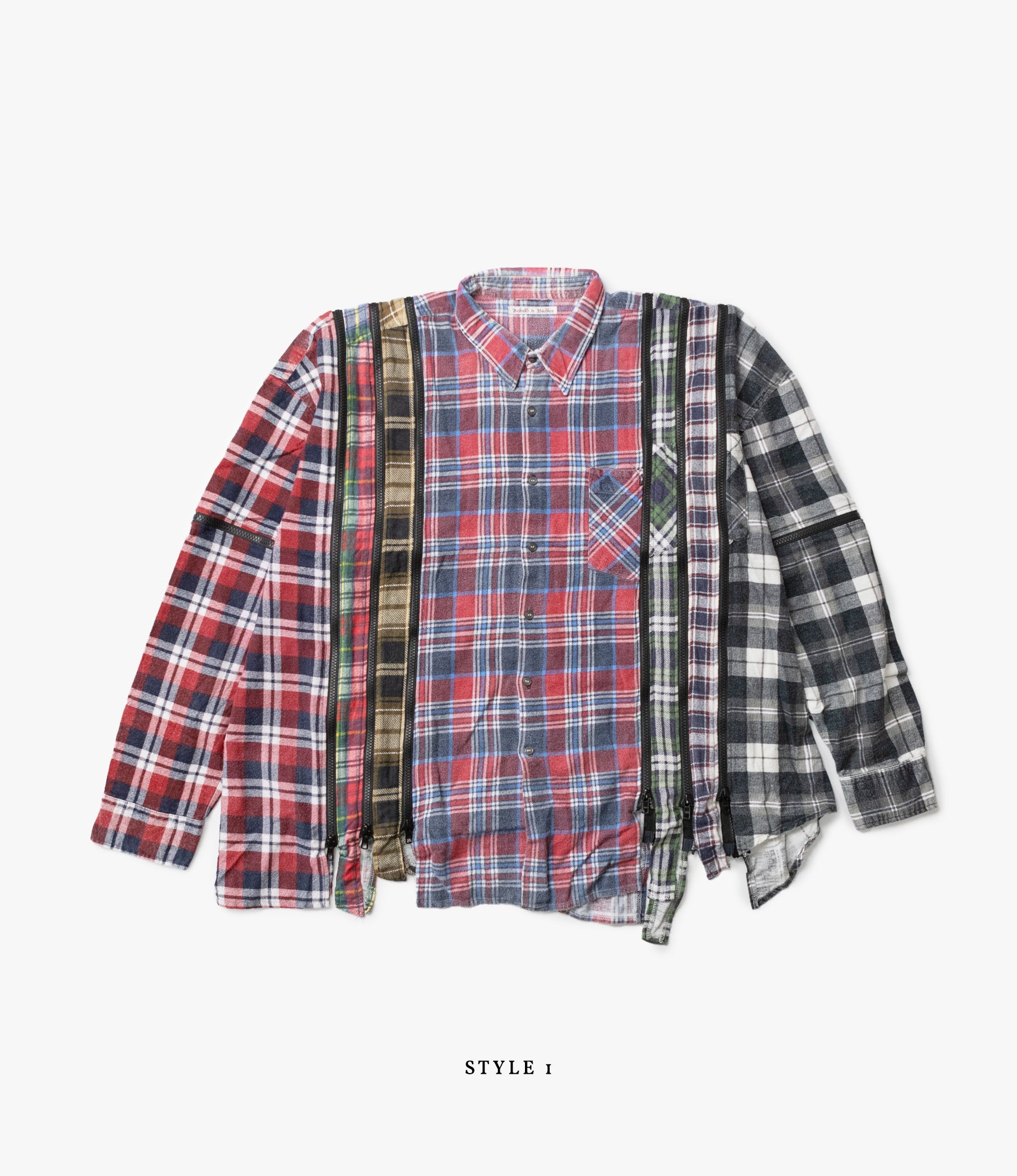 7 Cuts Wide Zipped Shirt – Assorted Flannel