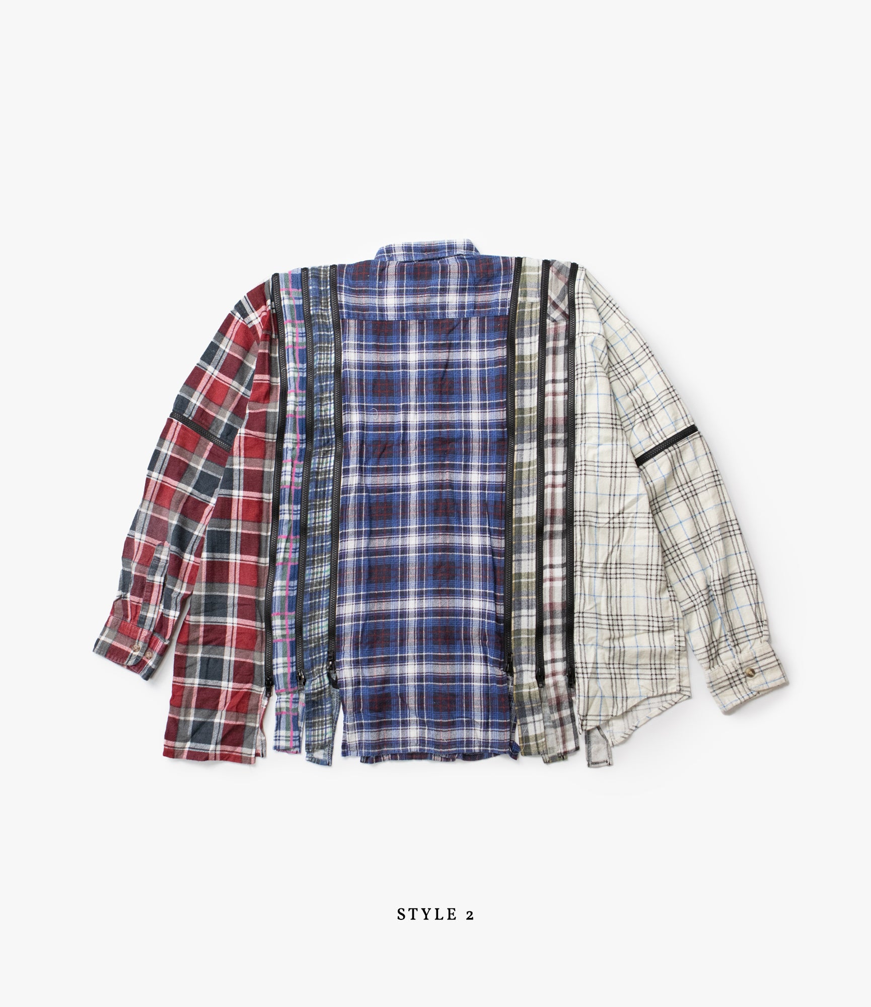 7 Cuts Wide Zipped Shirt – Assorted Flannel