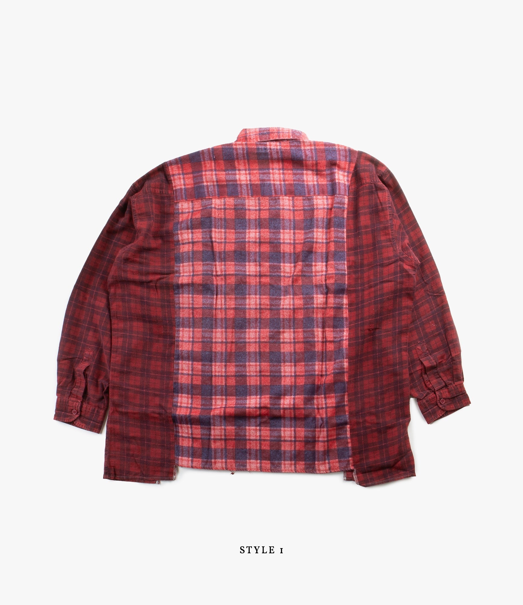 Wide Ribbon Shirt – Red Overdyed Flannel