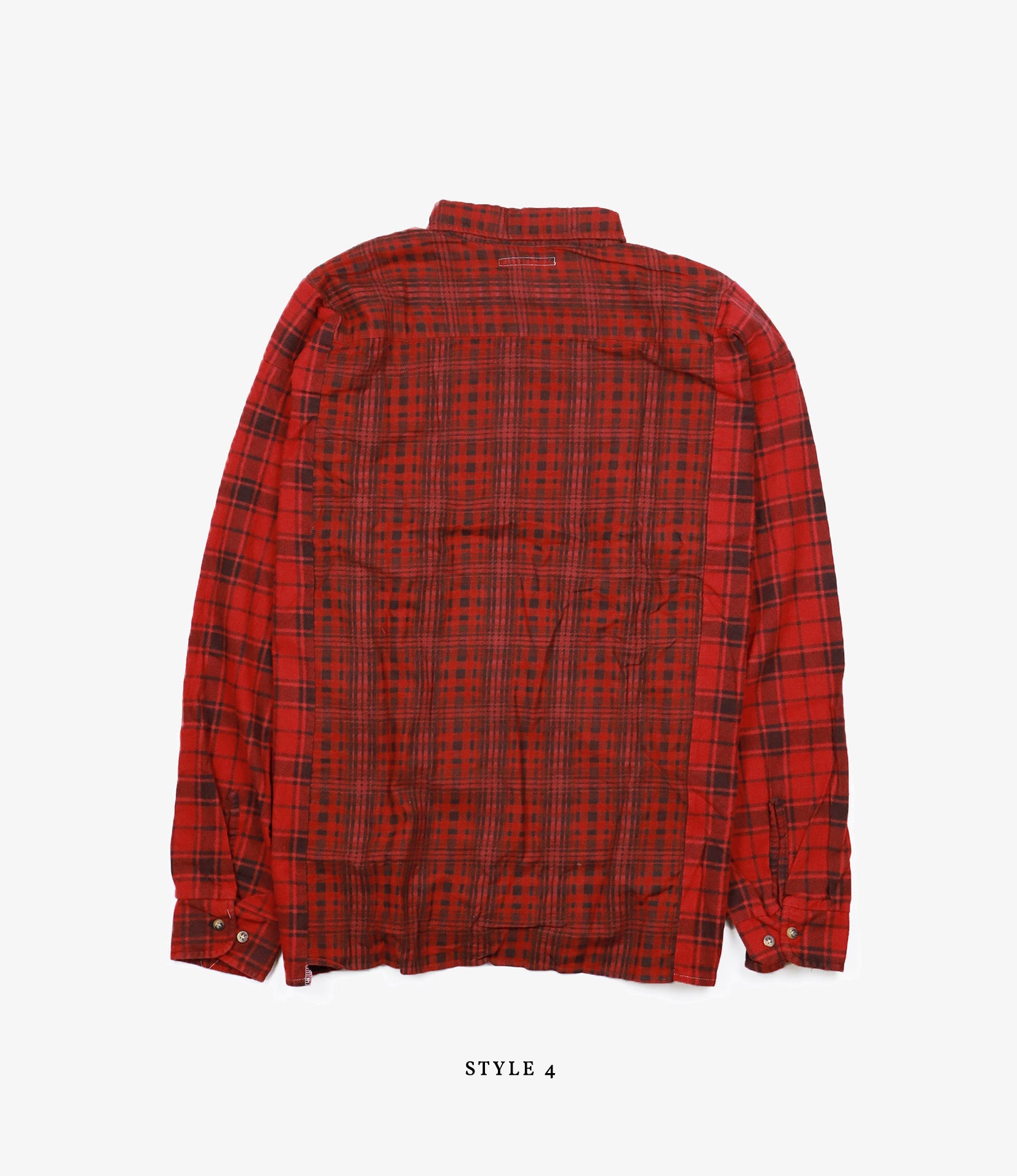 Wide Ribbon Shirt – Red Overdyed Flannel