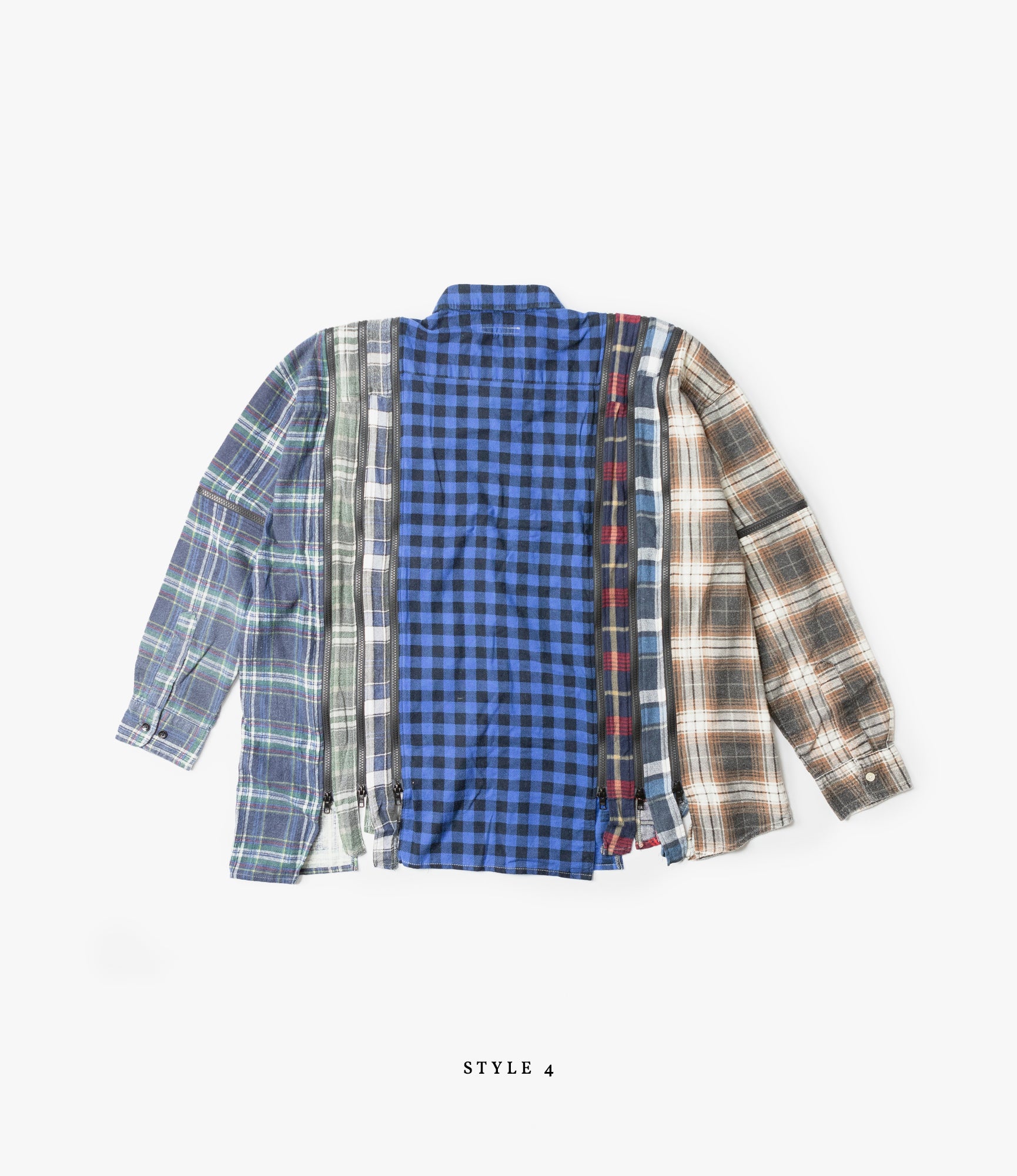 7 Cuts Wide Zipped Shirt – Assorted Flannel