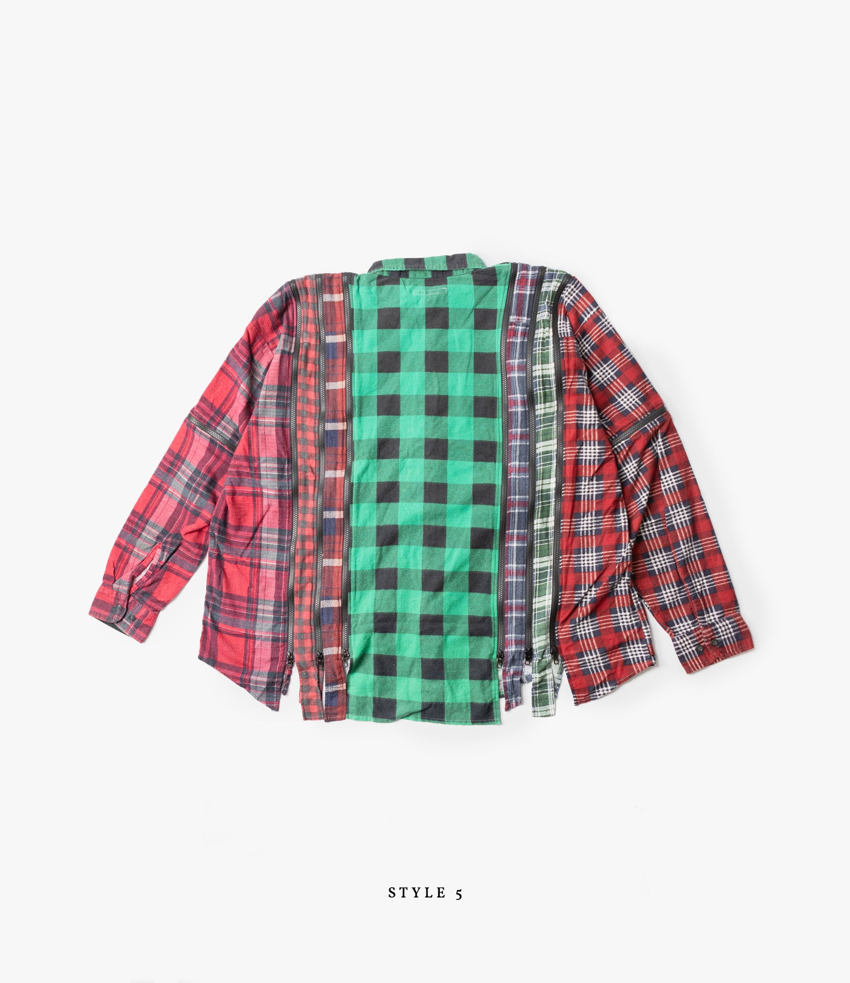 7 Cuts Wide Zipped Shirt – Assorted Flannel