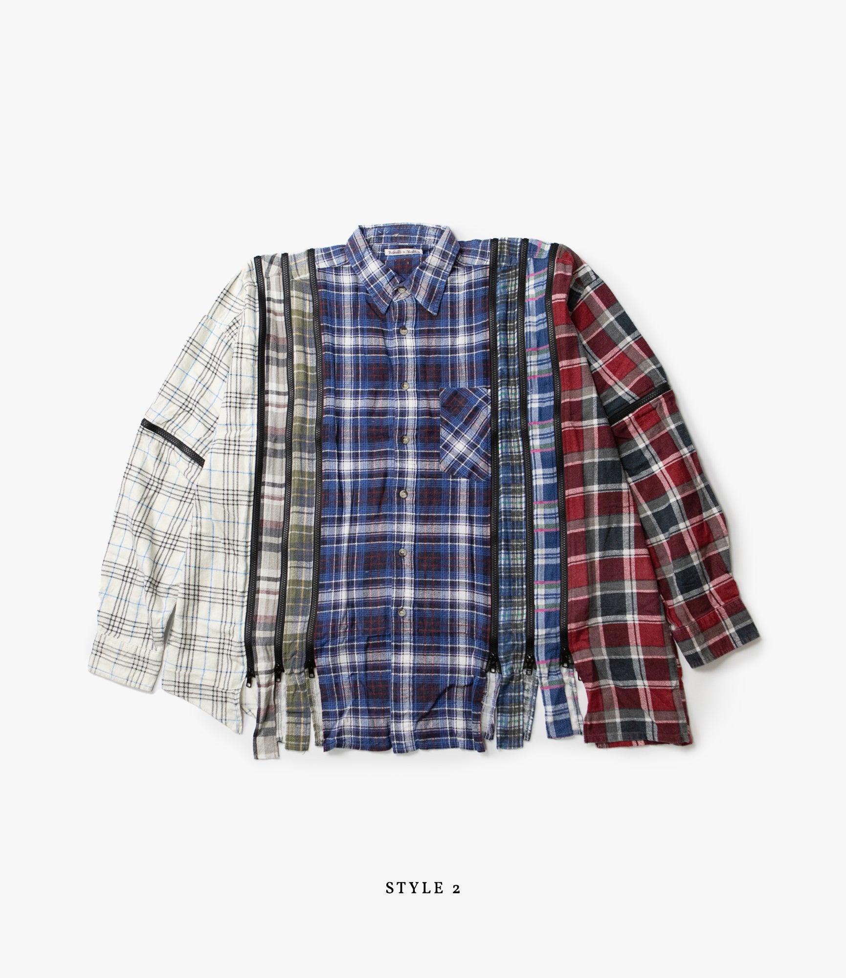 7 Cuts Wide Zipped Shirt – Assorted Flannel