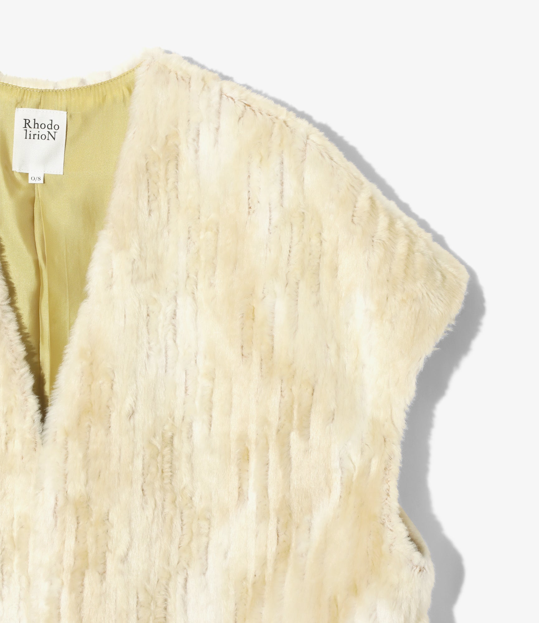 Sleeveless Bolero – Natural Eco Fur