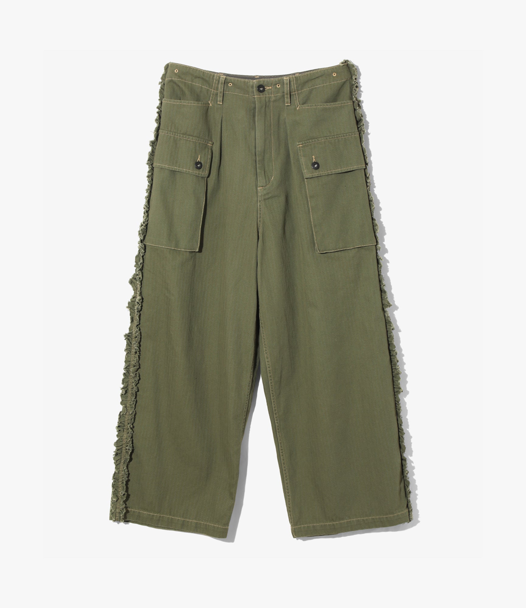 Utility Pant – Olive Herringbone