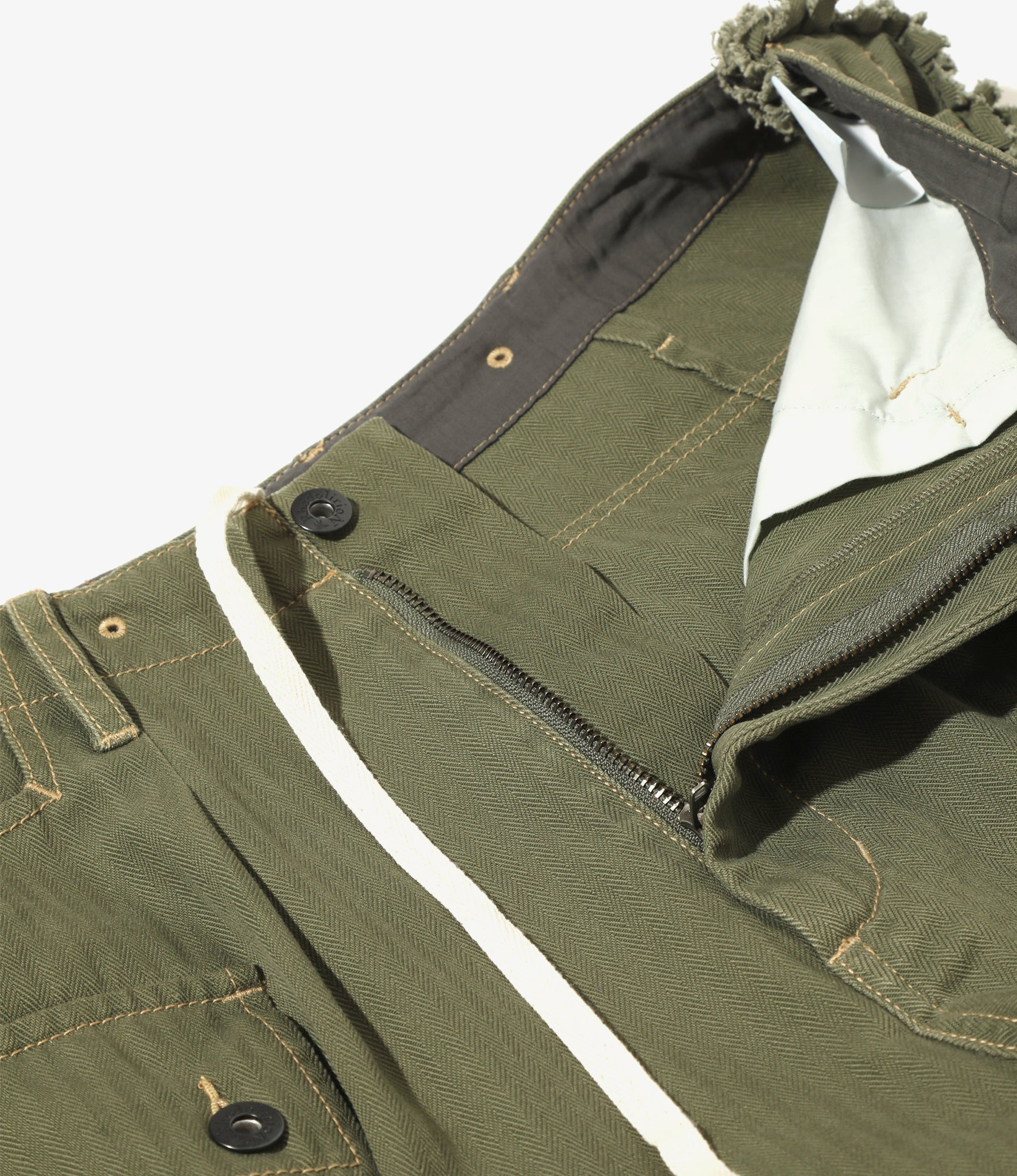 Utility Pant – Olive Herringbone