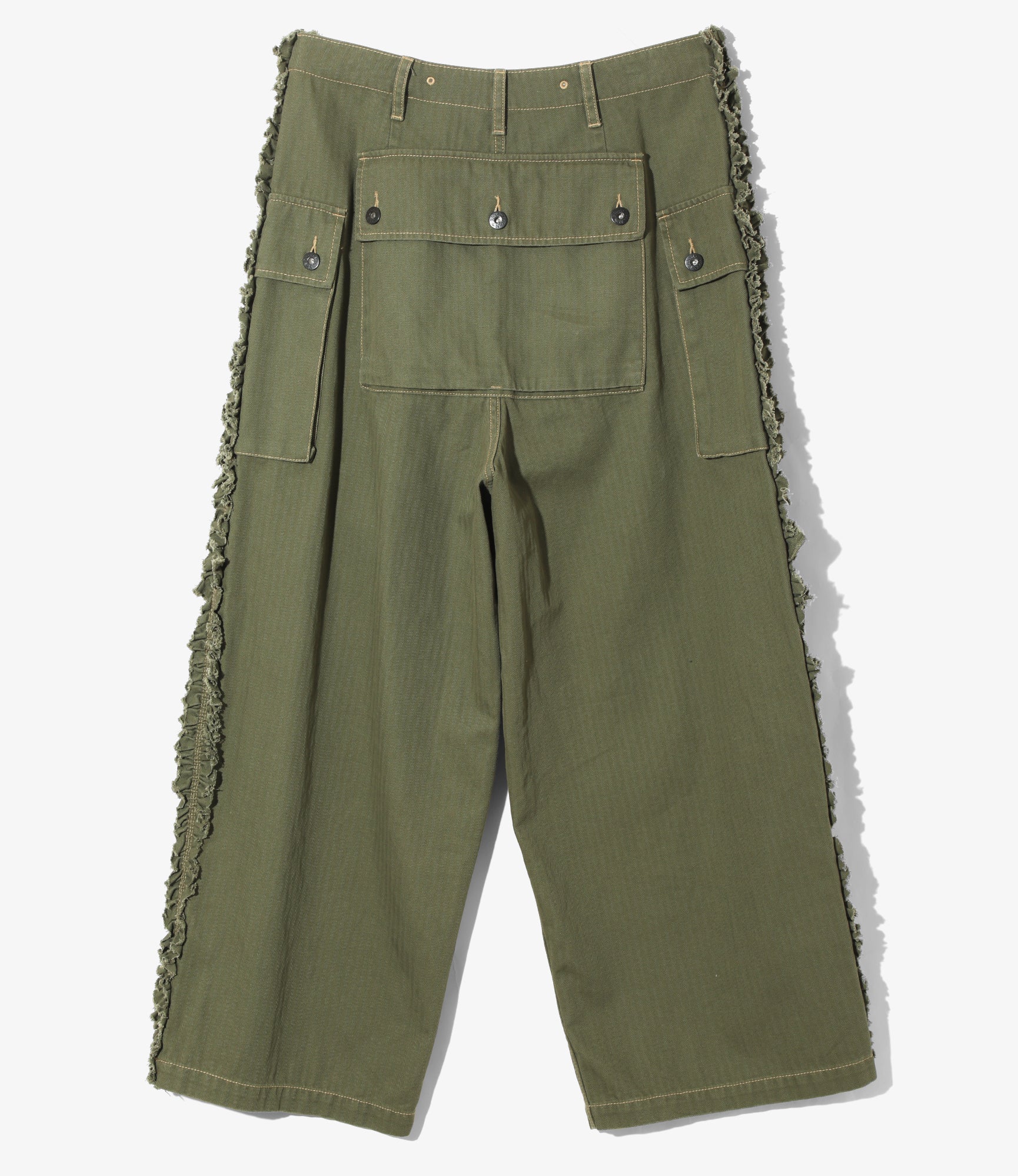 Utility Pant – Olive Herringbone