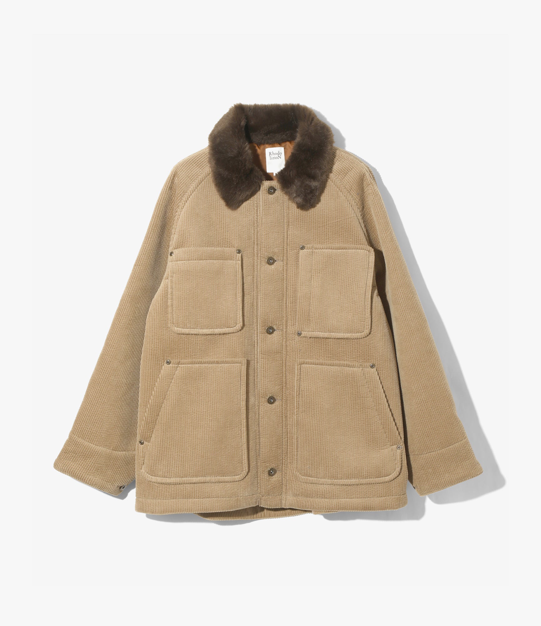 Work Coverall Jacket – Khaki Bonded Corduroy