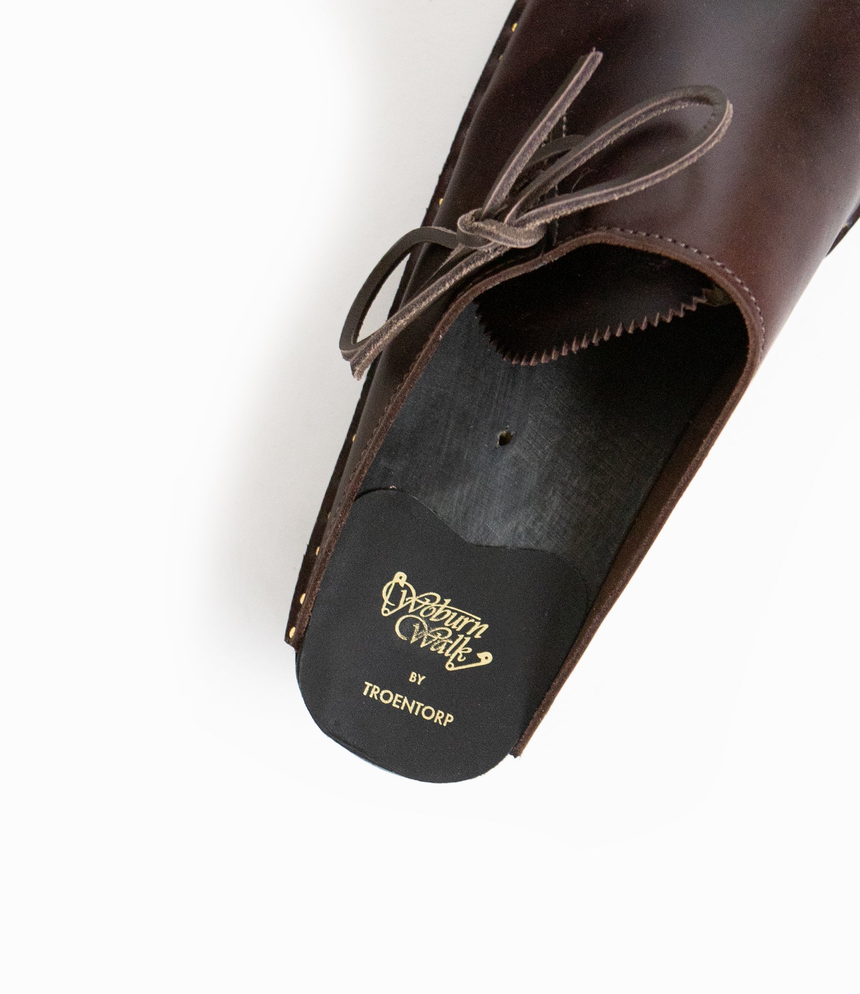 'Alps' Side Lace Clog – Brown Leather