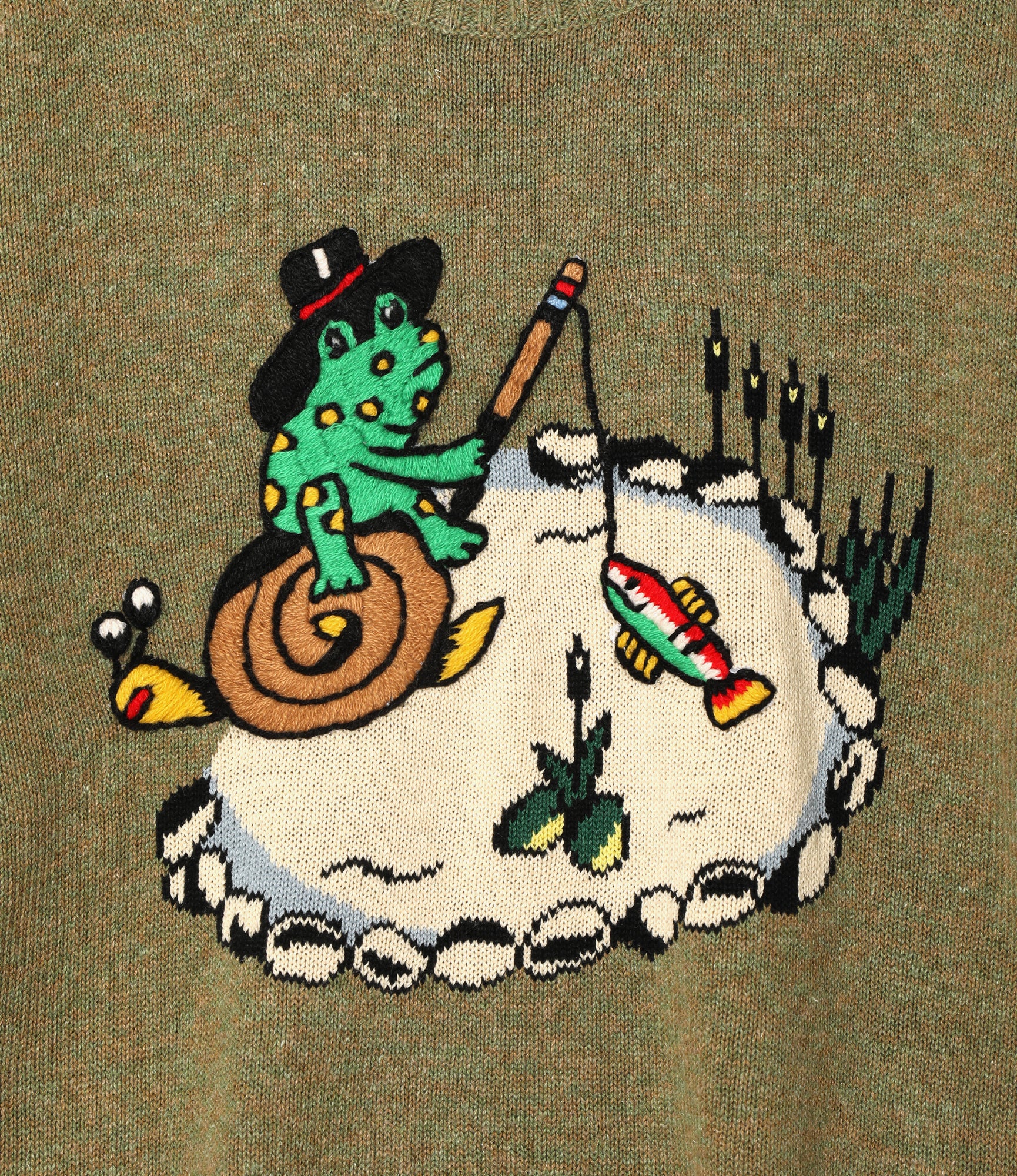 Short Sleeve Sweater – Moss